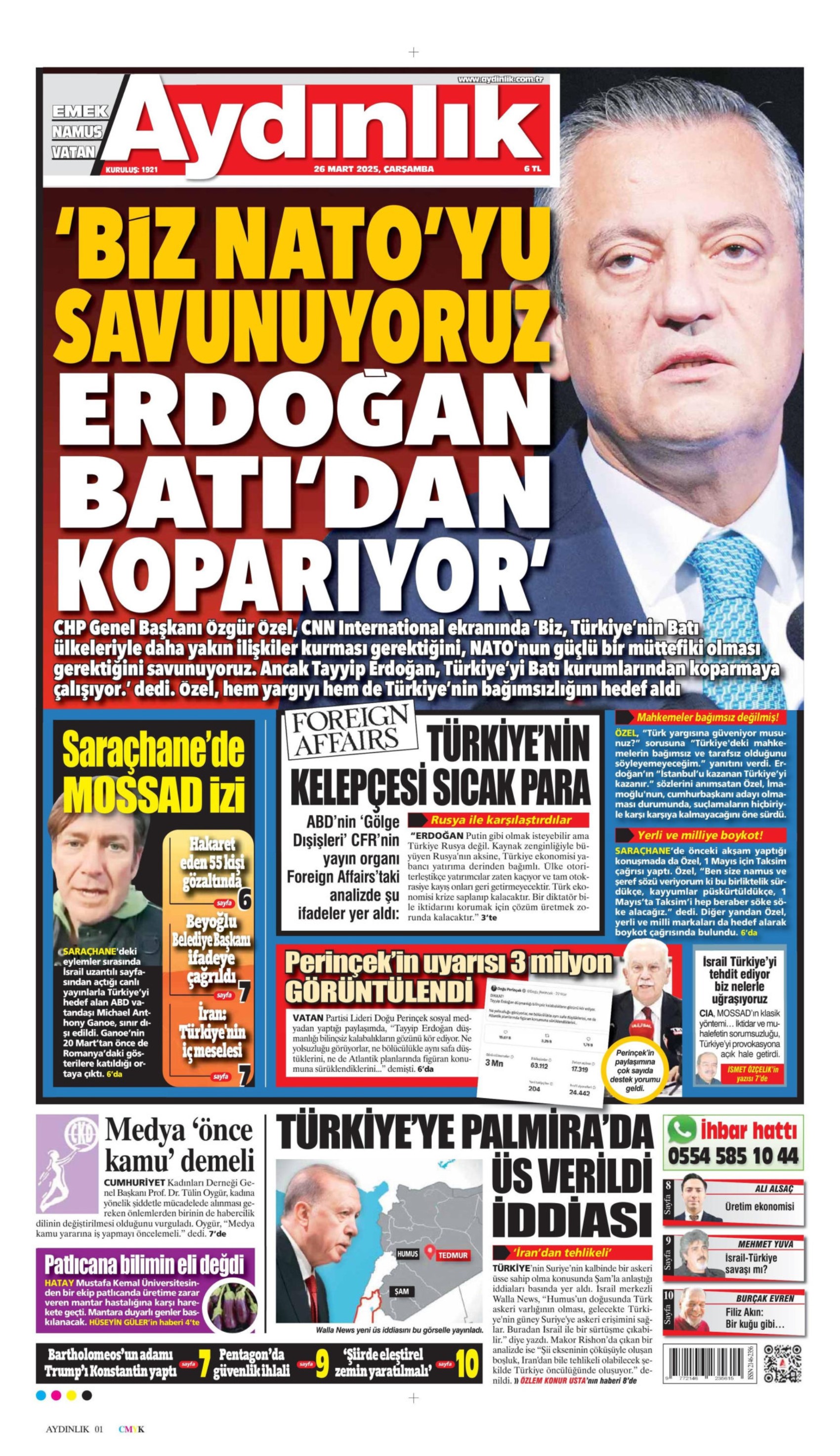 26 Mart 2025 gazete manşetleri: Yandaş medyanın hedefinde Ekrem İmamoğlu ve İBB var
