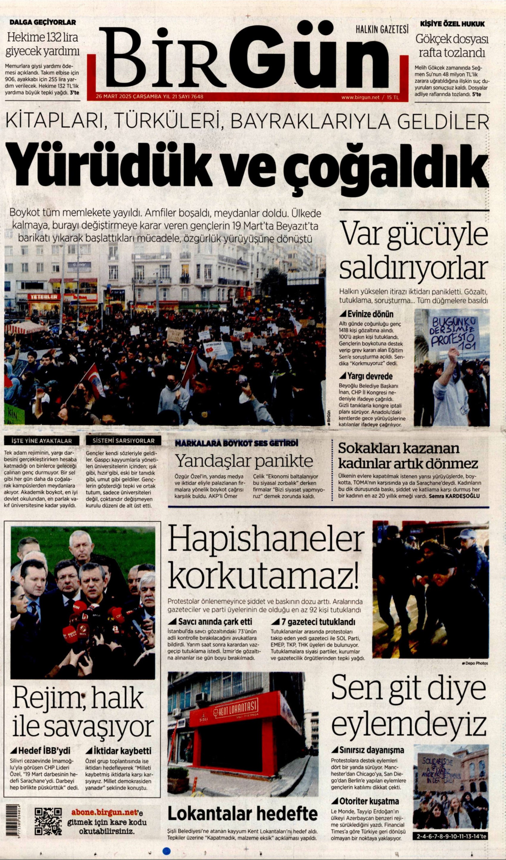 26 Mart 2025 gazete manşetleri: Yandaş medyanın hedefinde Ekrem İmamoğlu ve İBB var