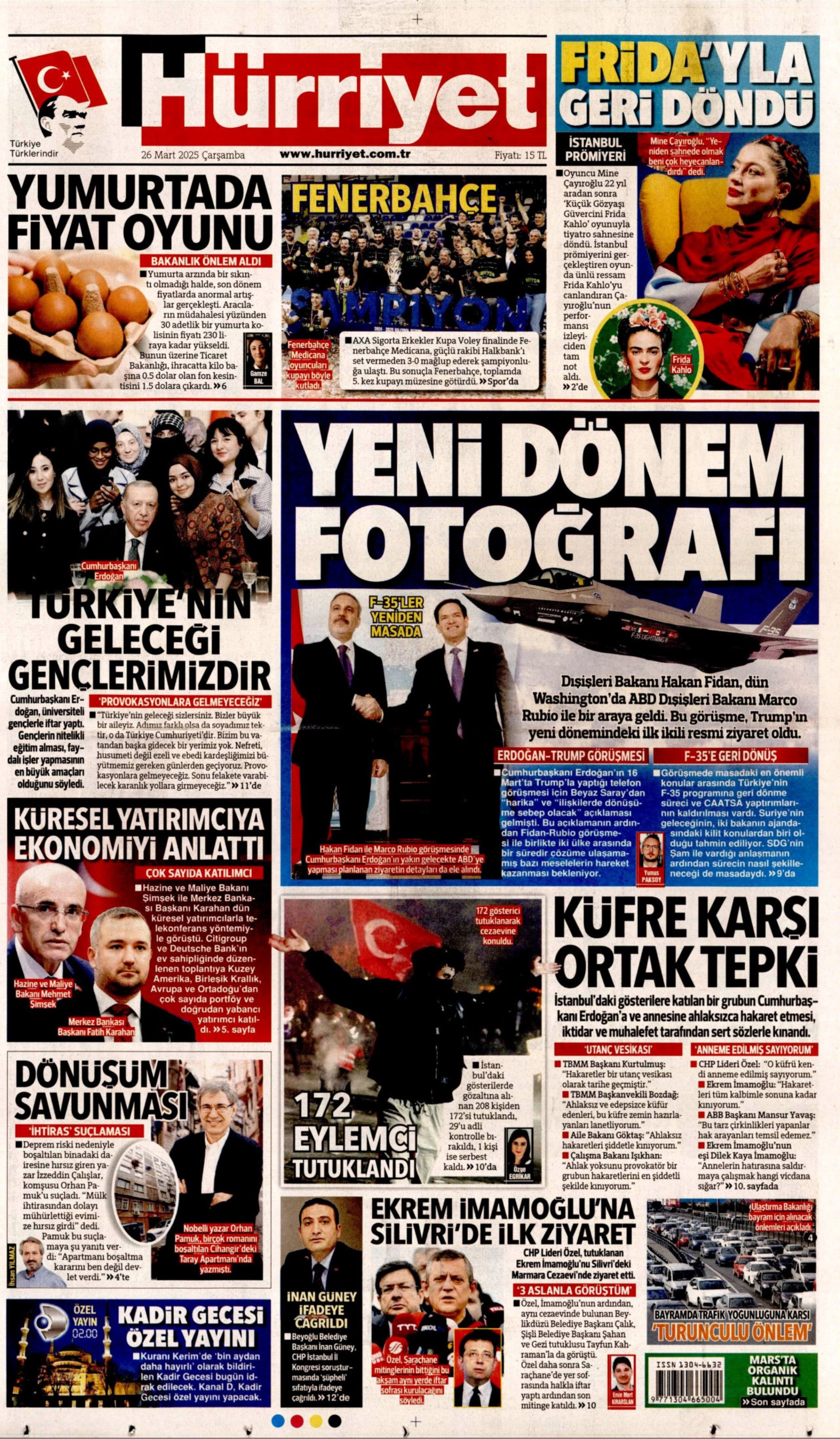26 Mart 2025 gazete manşetleri: Yandaş medyanın hedefinde Ekrem İmamoğlu ve İBB var
