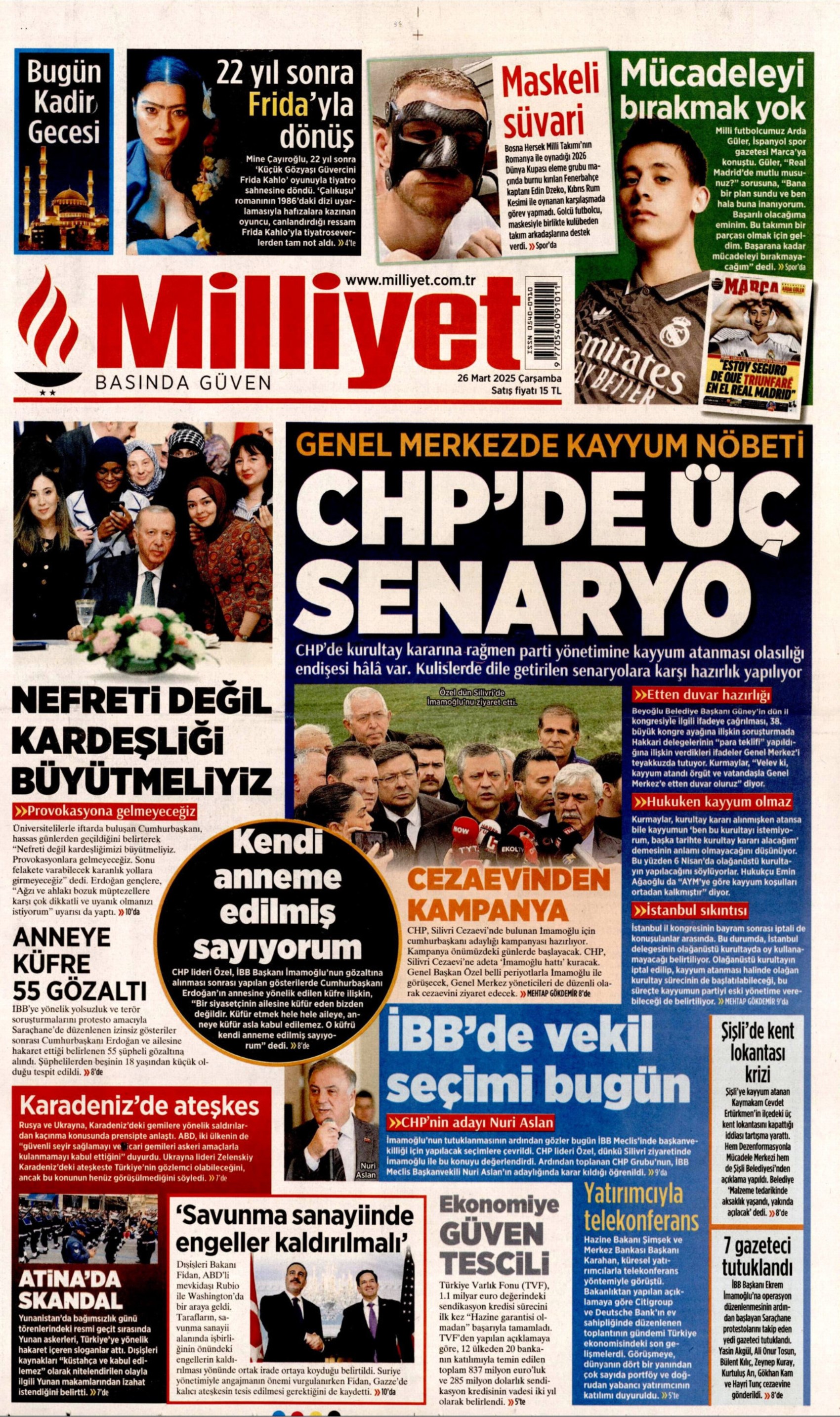 26 Mart 2025 gazete manşetleri: Yandaş medyanın hedefinde Ekrem İmamoğlu ve İBB var