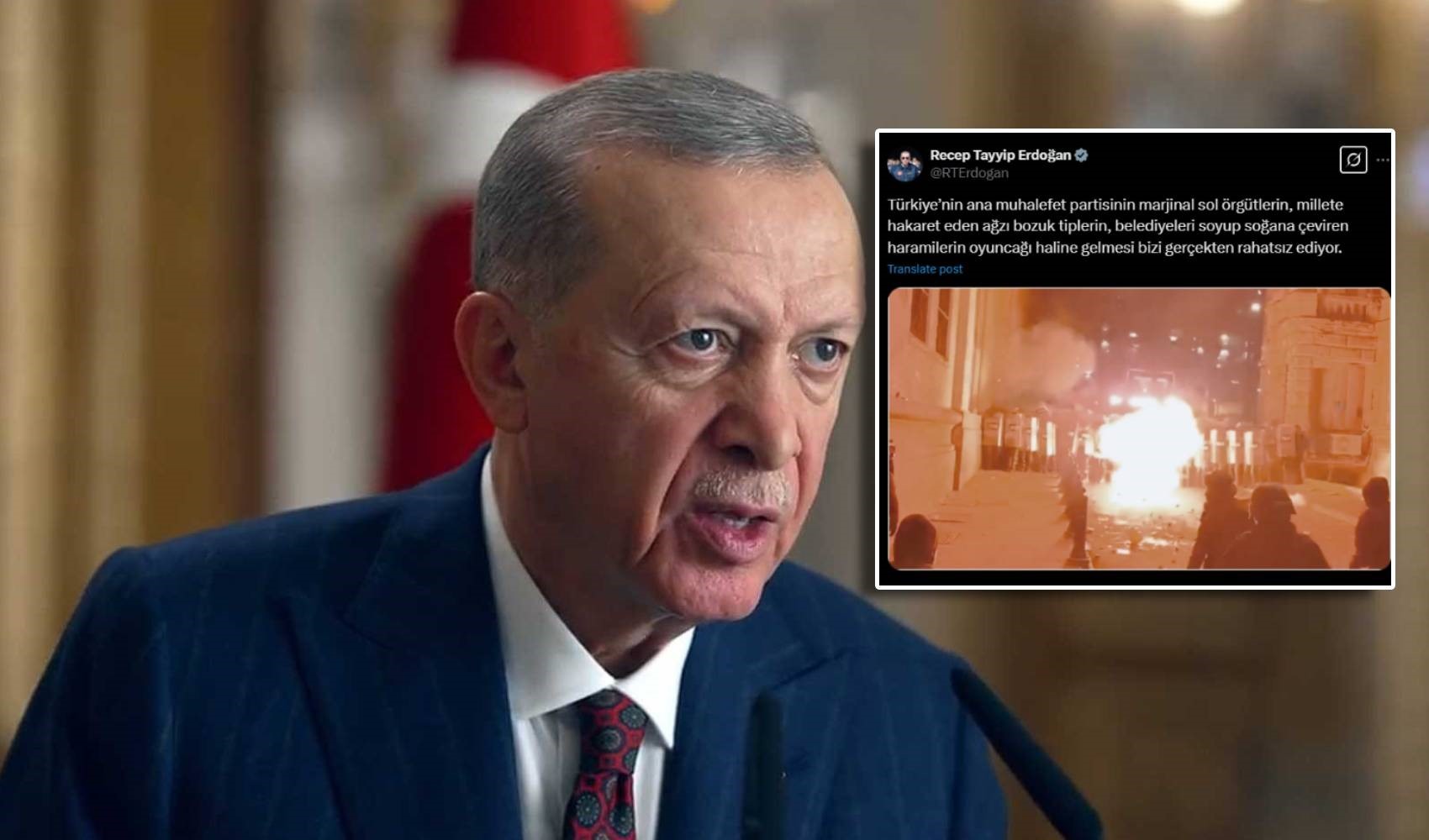 Erdoğan'ın 'eylem' tepkisindeki video Türkiye'de çekilmemiş!