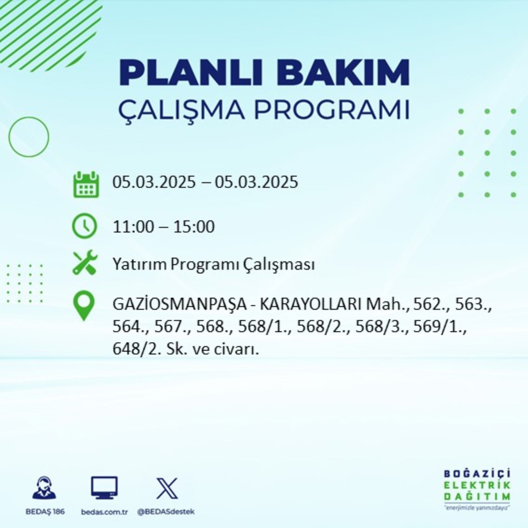 BEDAŞ açıkladı... İstanbul'da elektrik kesintisi: 5 Mart'ta hangi mahalleler etkilenecek?