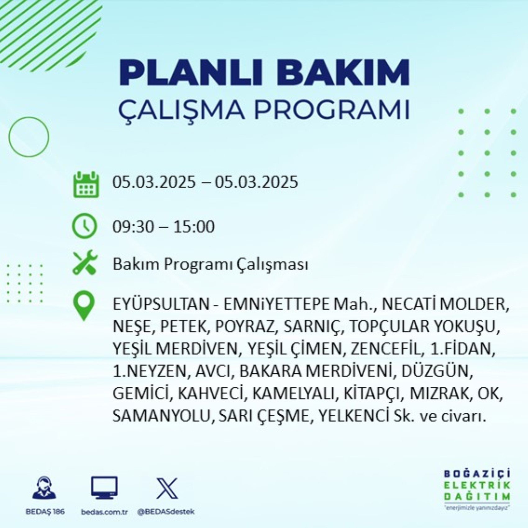 BEDAŞ açıkladı... İstanbul'da elektrik kesintisi: 5 Mart'ta hangi mahalleler etkilenecek?