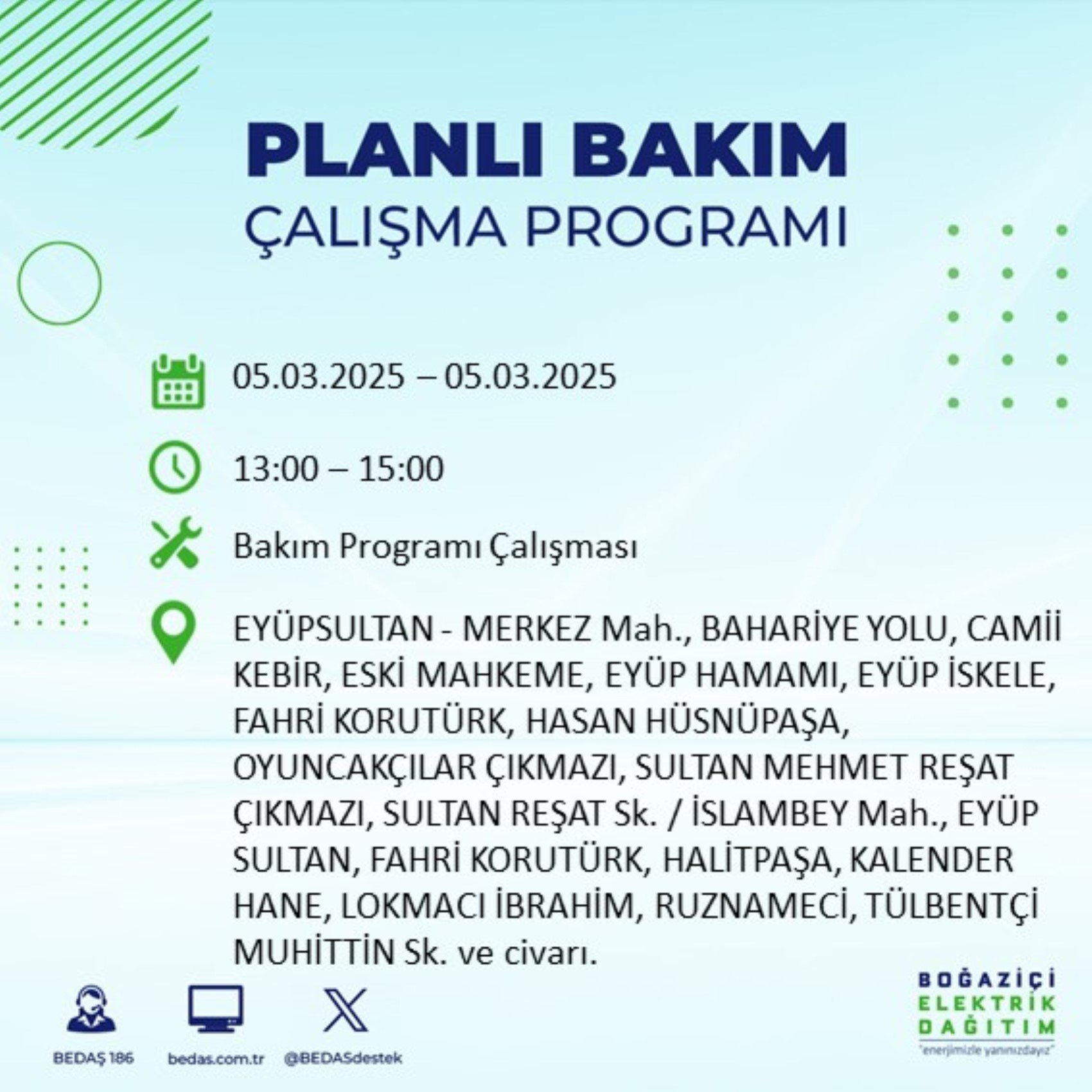 BEDAŞ açıkladı... İstanbul'da elektrik kesintisi: 5 Mart'ta hangi mahalleler etkilenecek?