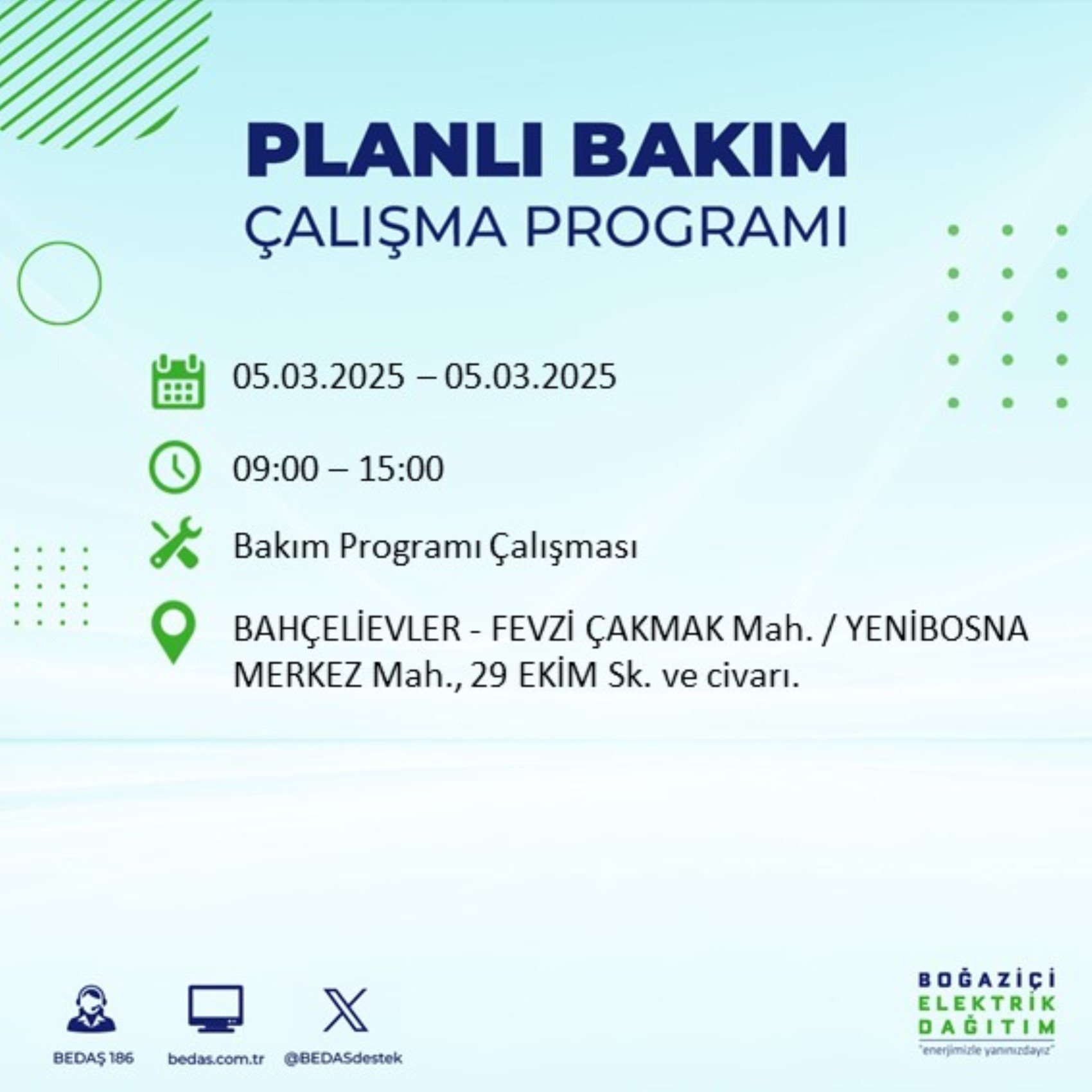 BEDAŞ açıkladı... İstanbul'da elektrik kesintisi: 5 Mart'ta hangi mahalleler etkilenecek?