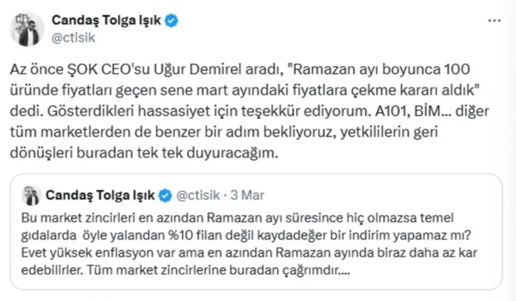 Zincir marketlerde Ramazan indirimi krizi: ŞOK ve BİM arasında gerginlik