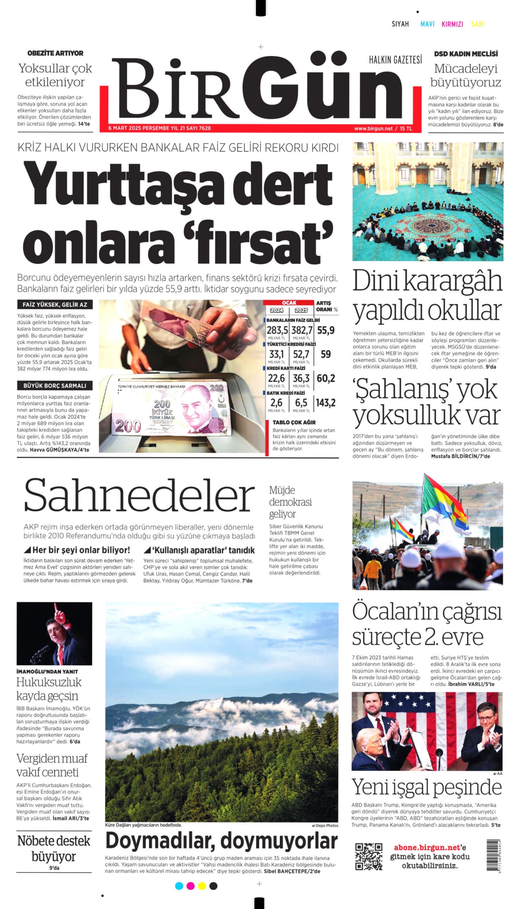 6 Mart 2025 gazete manşetleri: 'Bayram ikramiyesine 500 TL zam yapılacak'