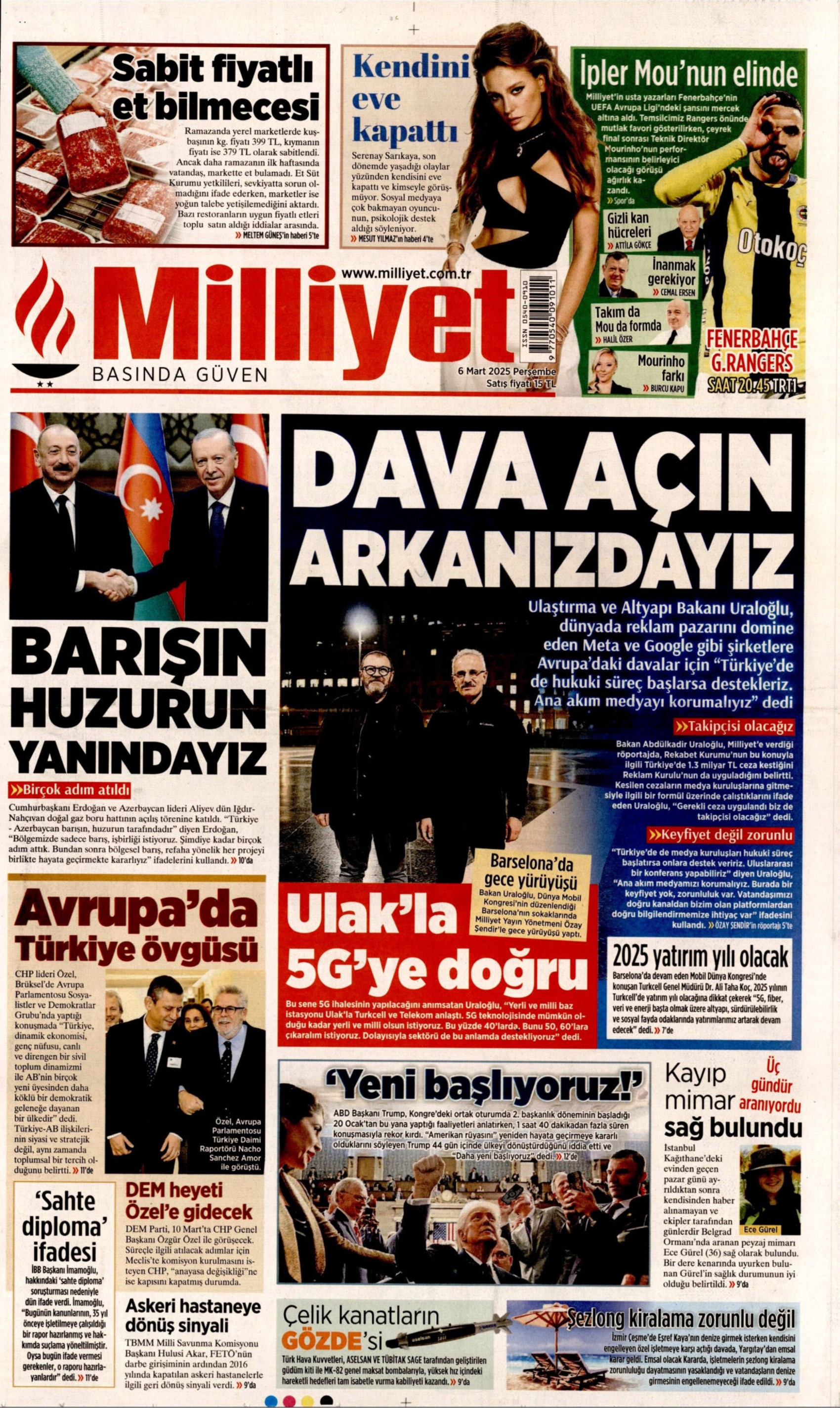 6 Mart 2025 gazete manşetleri: 'Bayram ikramiyesine 500 TL zam yapılacak'