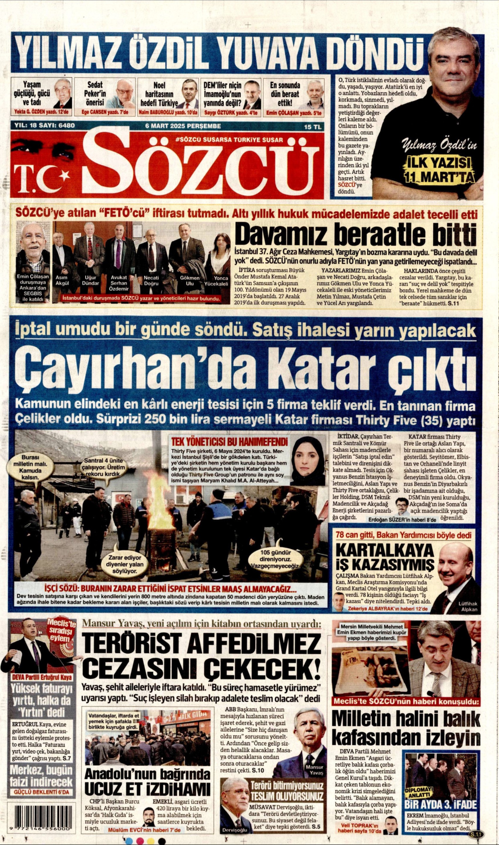 6 Mart 2025 gazete manşetleri: 'Bayram ikramiyesine 500 TL zam yapılacak'