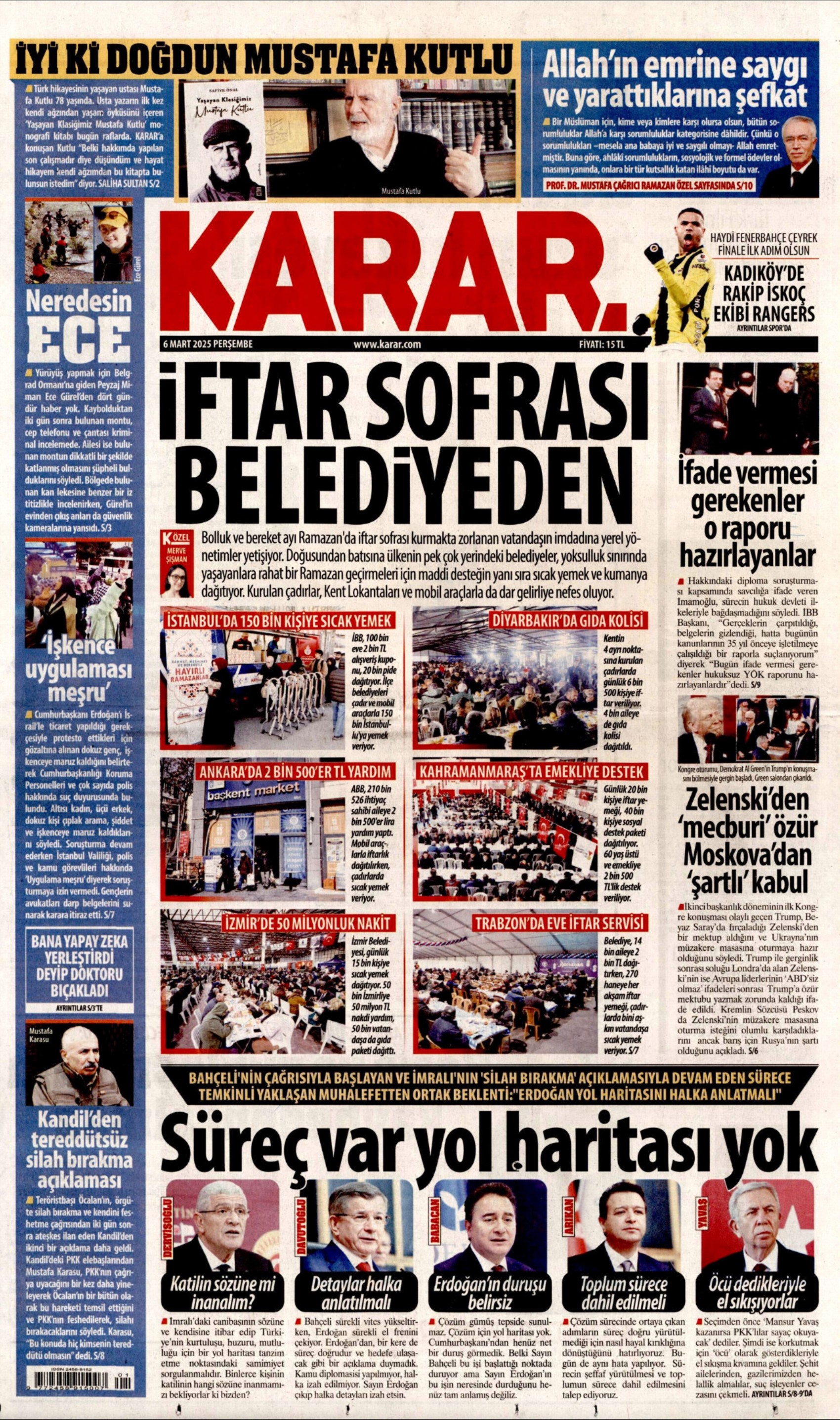6 Mart 2025 gazete manşetleri: 'Bayram ikramiyesine 500 TL zam yapılacak'