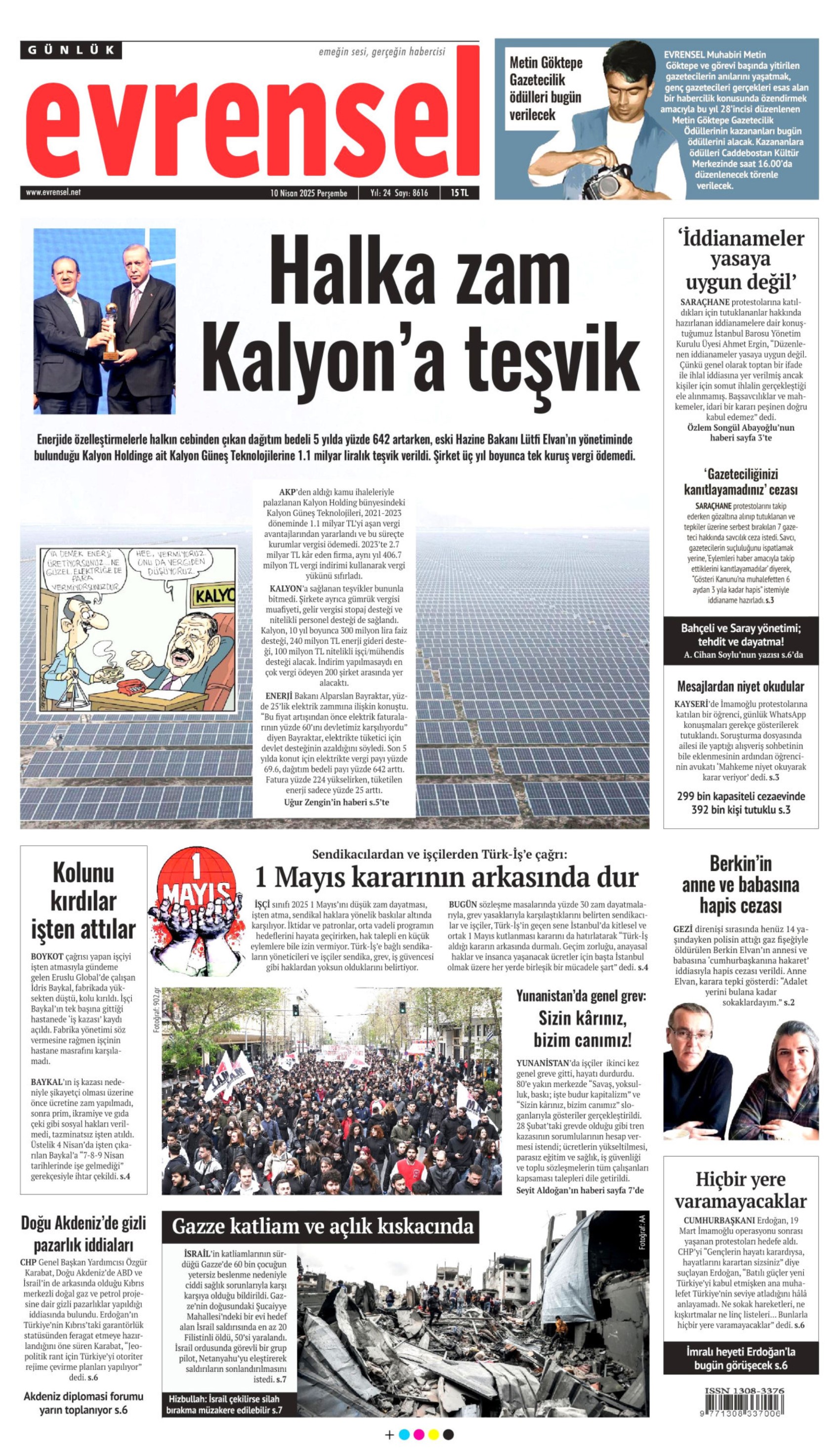10 Nisan 2025 gazete manşetleri: Gazeteler, Erdoğan'ın CHP'yi hedef alan açıklamalarını nasıl gördü?