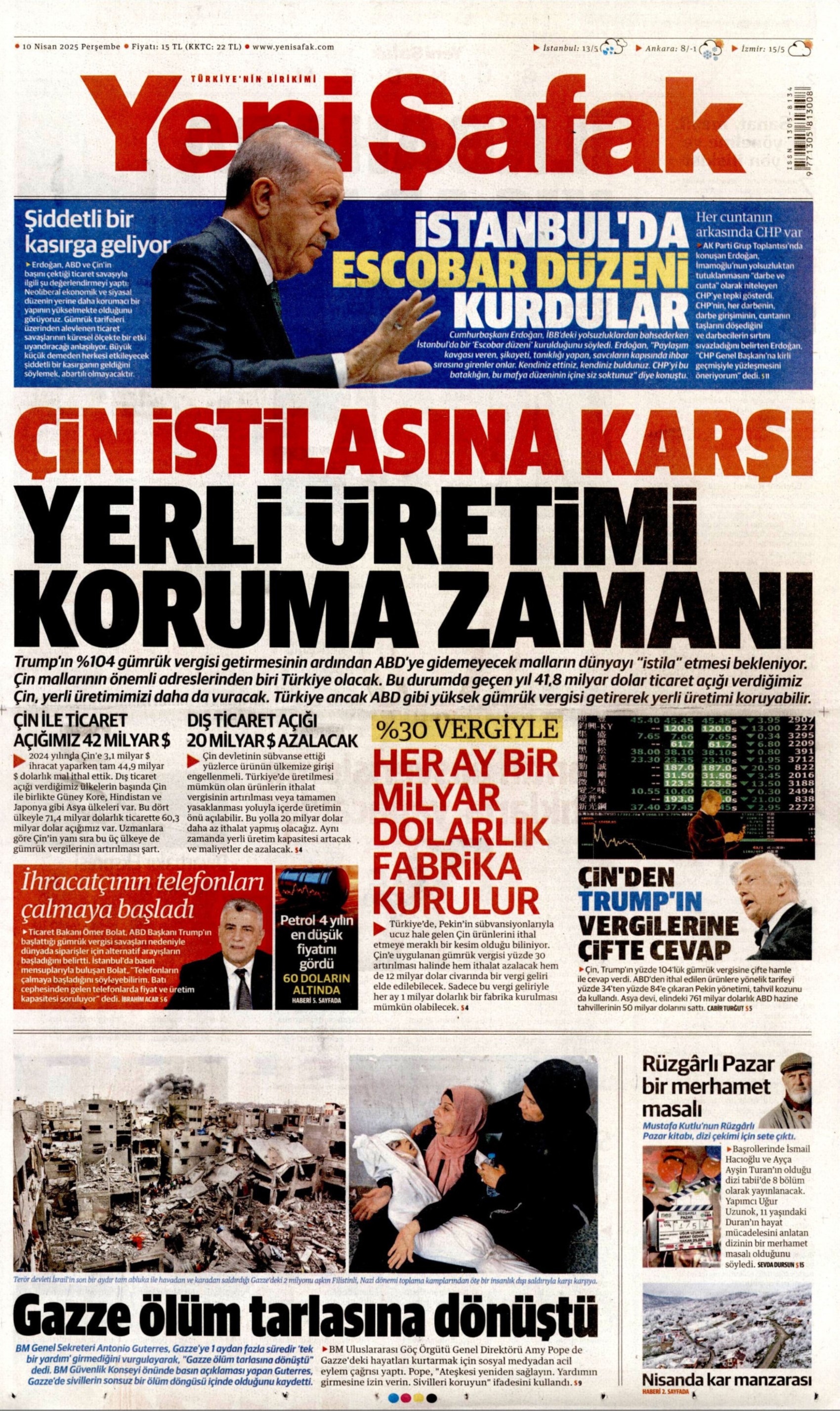10 Nisan 2025 gazete manşetleri: Gazeteler, Erdoğan'ın CHP'yi hedef alan açıklamalarını nasıl gördü?