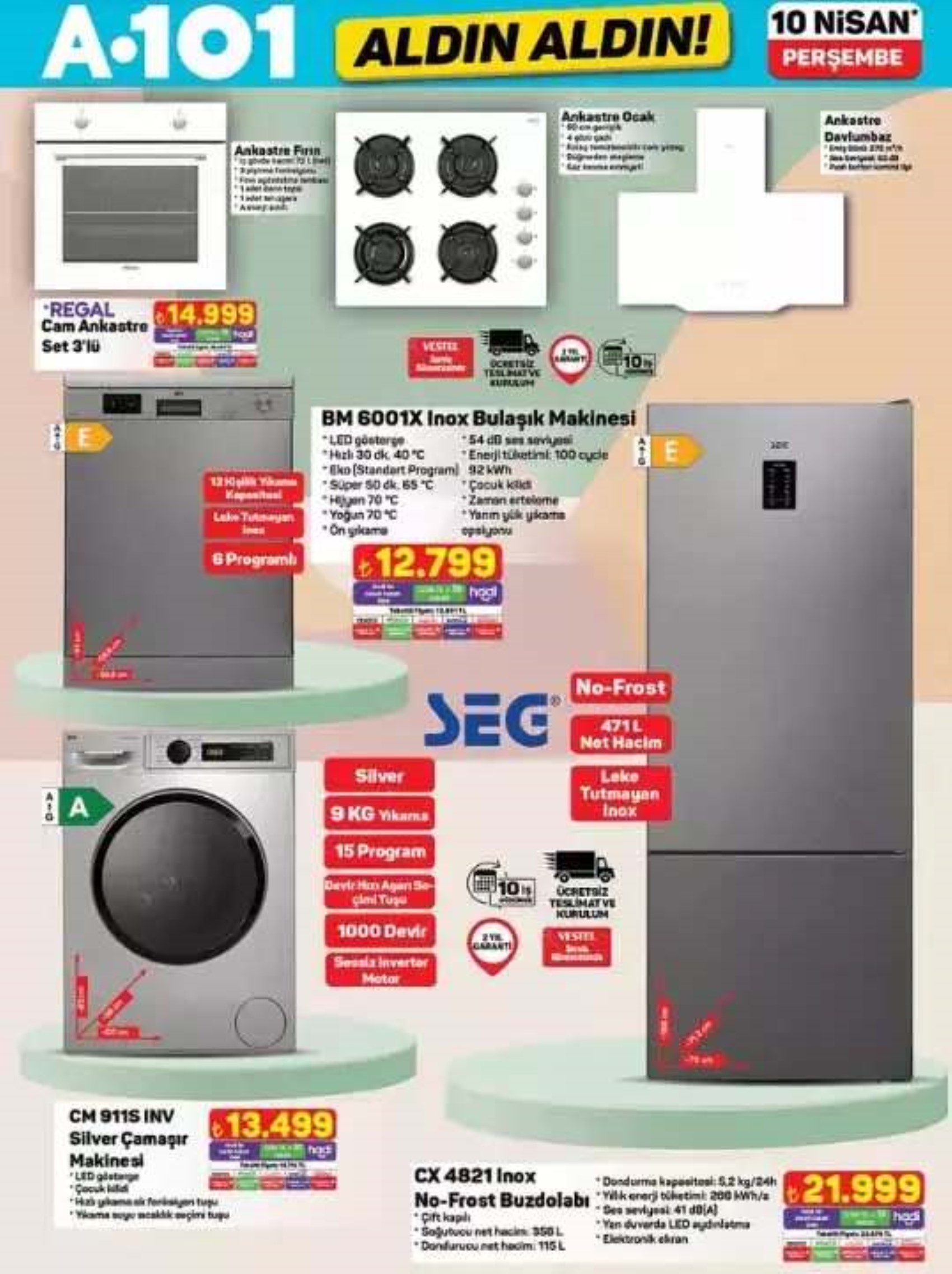 A101 Aldın Aldın kataloğu yayımlandı! 10 Nisan Perşembe A101 marketlere hangi ürünler geliyor? İndirimde neler var