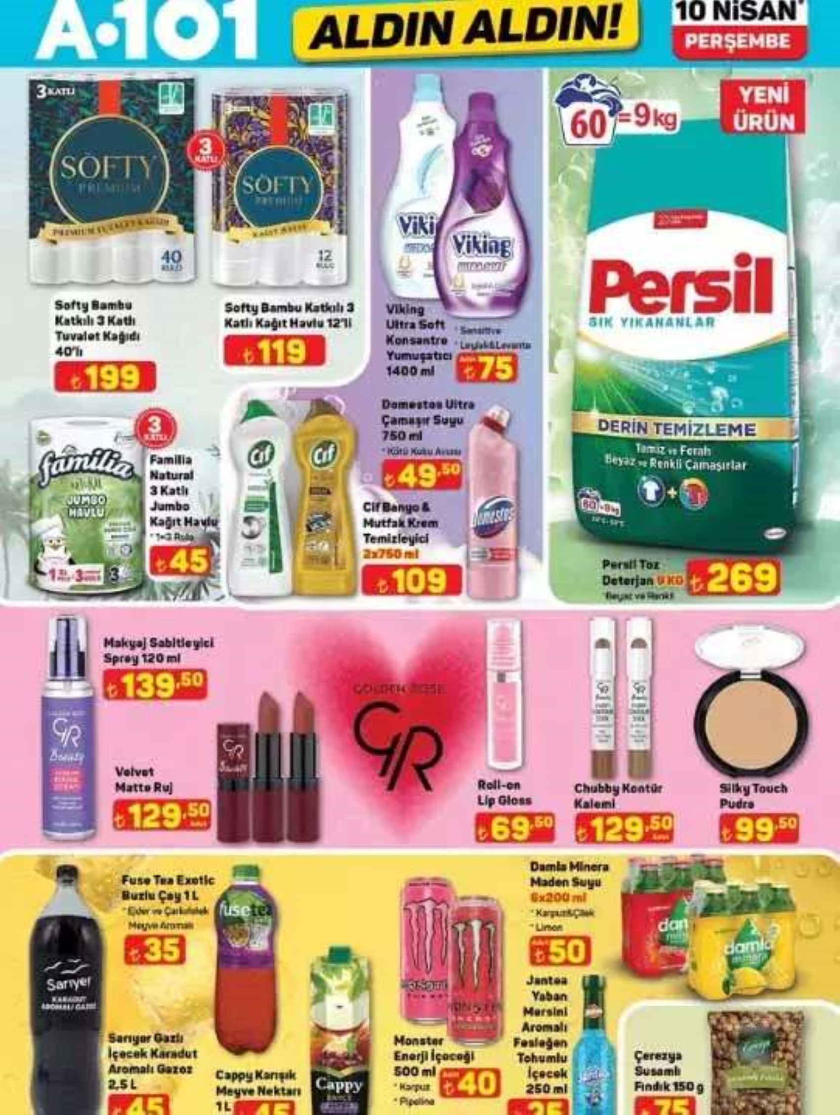 A101 Aldın Aldın kataloğu yayımlandı! 10 Nisan Perşembe A101 marketlere hangi ürünler geliyor? İndirimde neler var