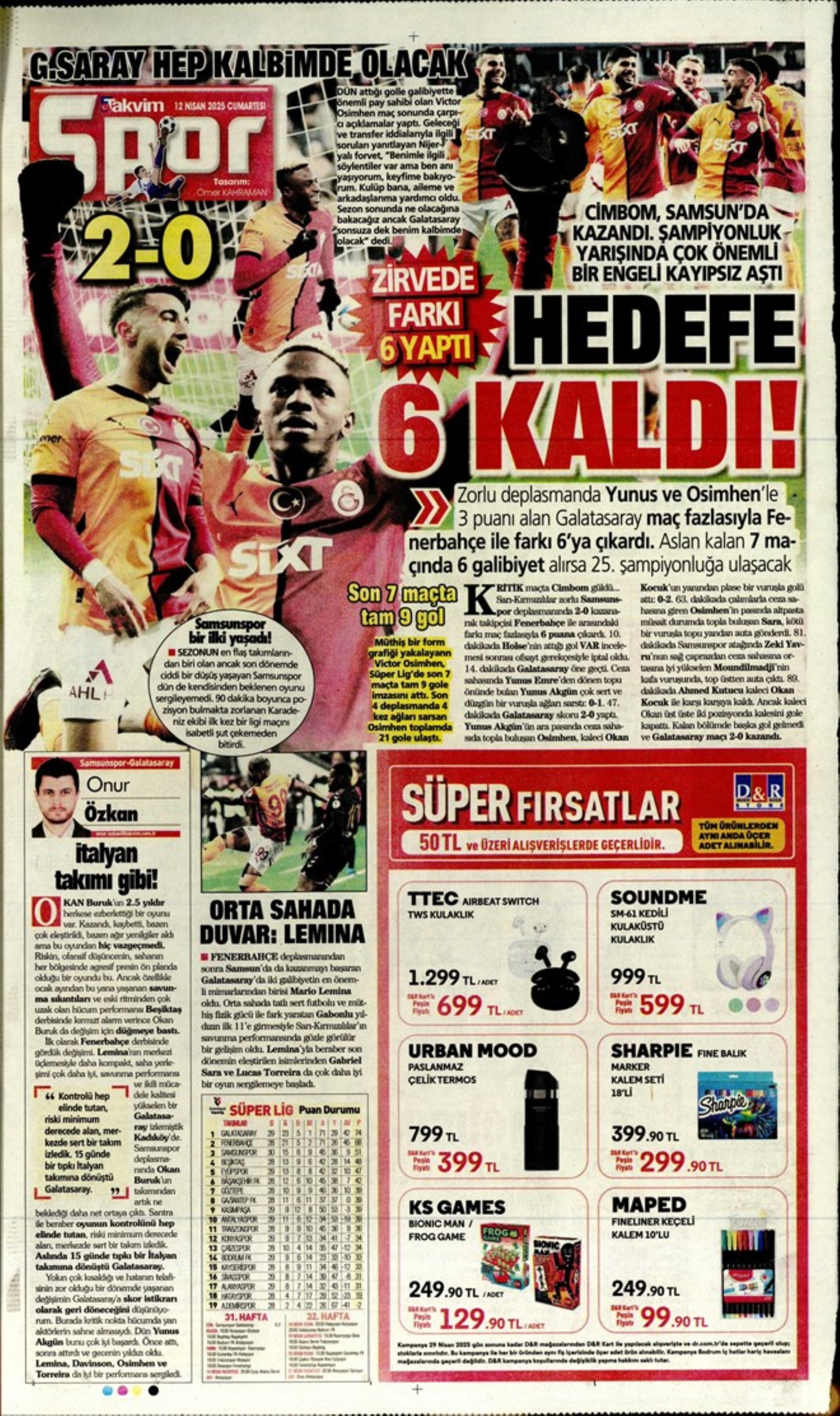 Sporda günün manşetleri... Osimhen sinyali verdi: 'Veda gibi...'