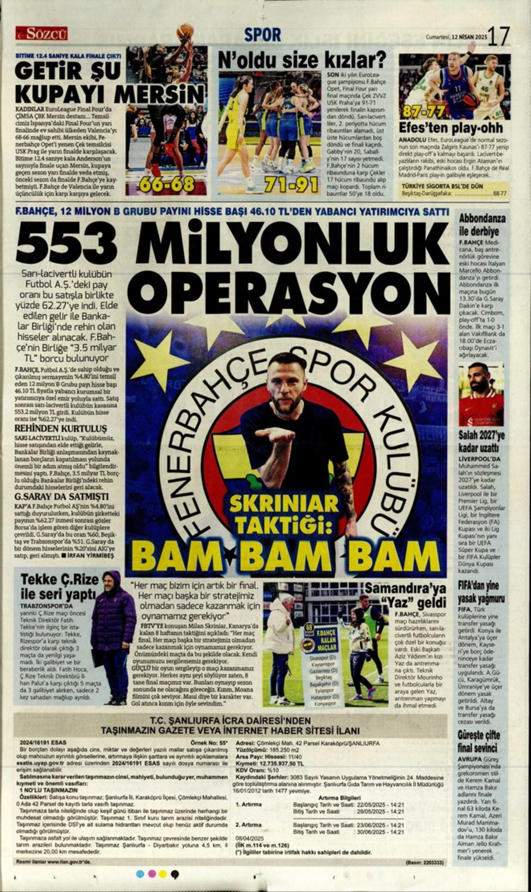 Sporda günün manşetleri... Osimhen sinyali verdi: 'Veda gibi...'