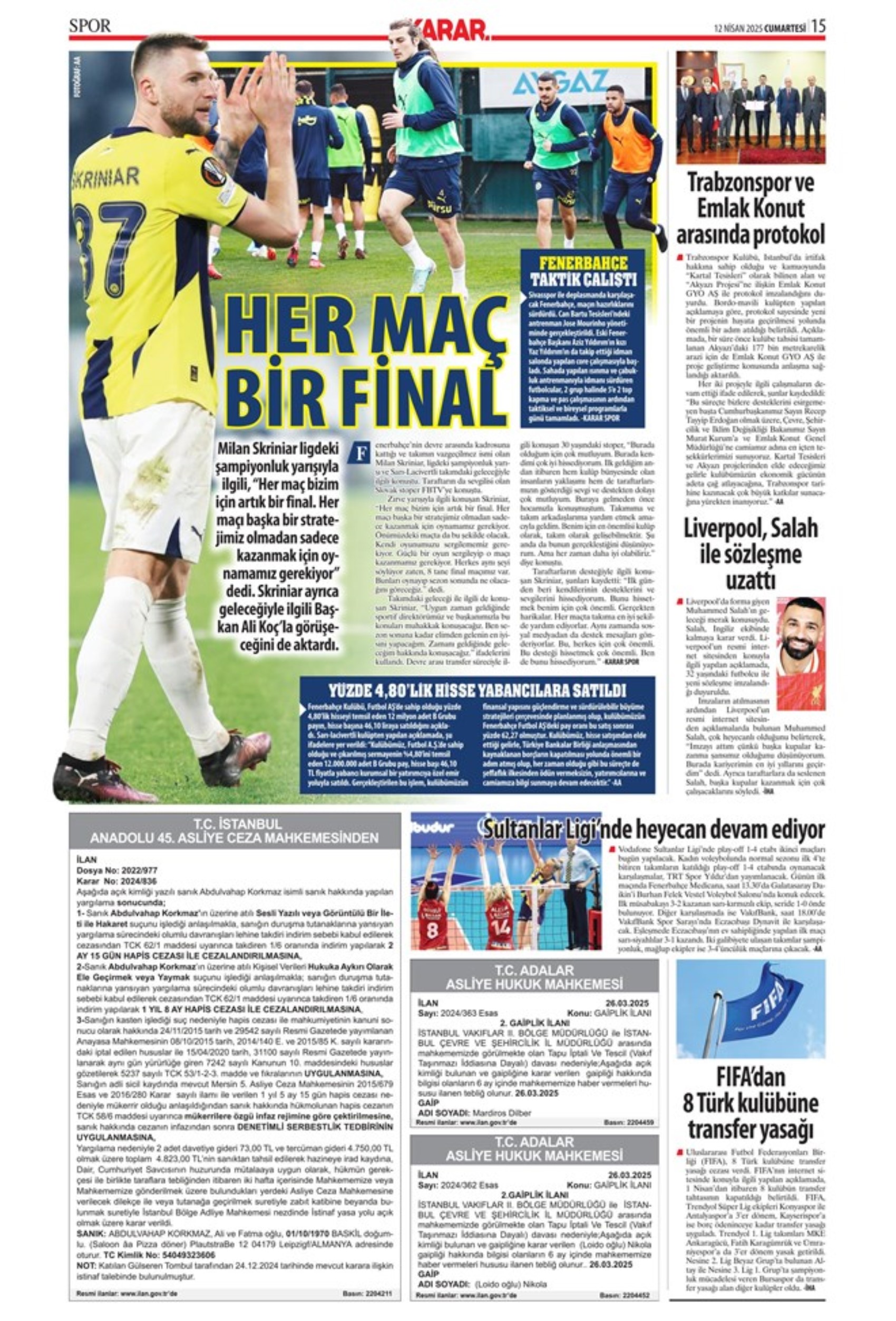 Sporda günün manşetleri... Osimhen sinyali verdi: 'Veda gibi...'