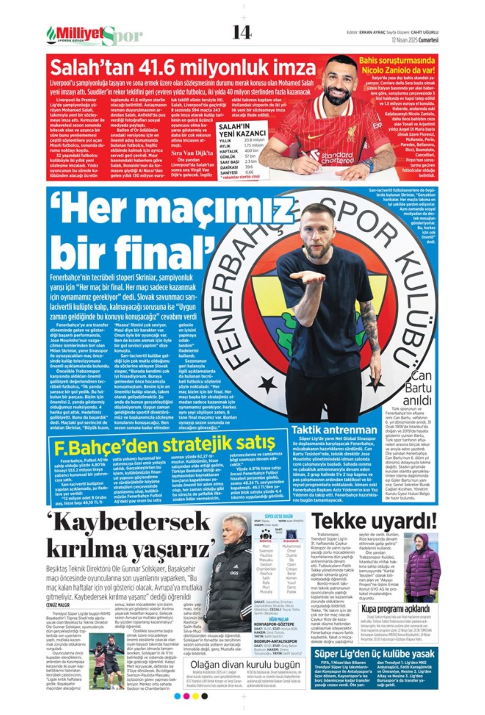 Sporda günün manşetleri... Osimhen sinyali verdi: 'Veda gibi...'