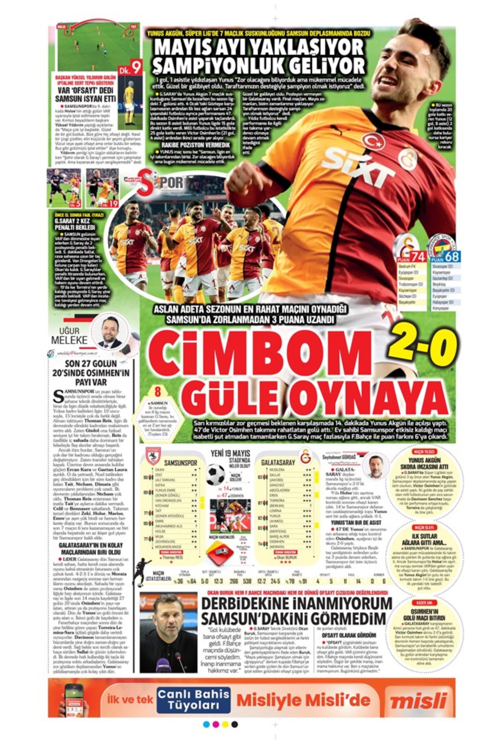 Sporda günün manşetleri... Osimhen sinyali verdi: 'Veda gibi...'
