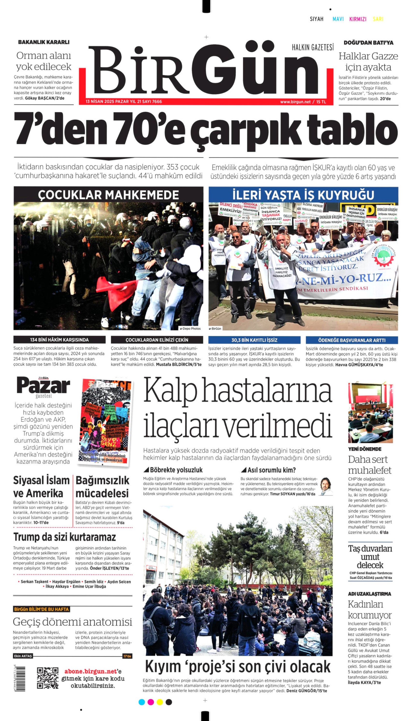 13 Nisan 2025 gazete manşetleri