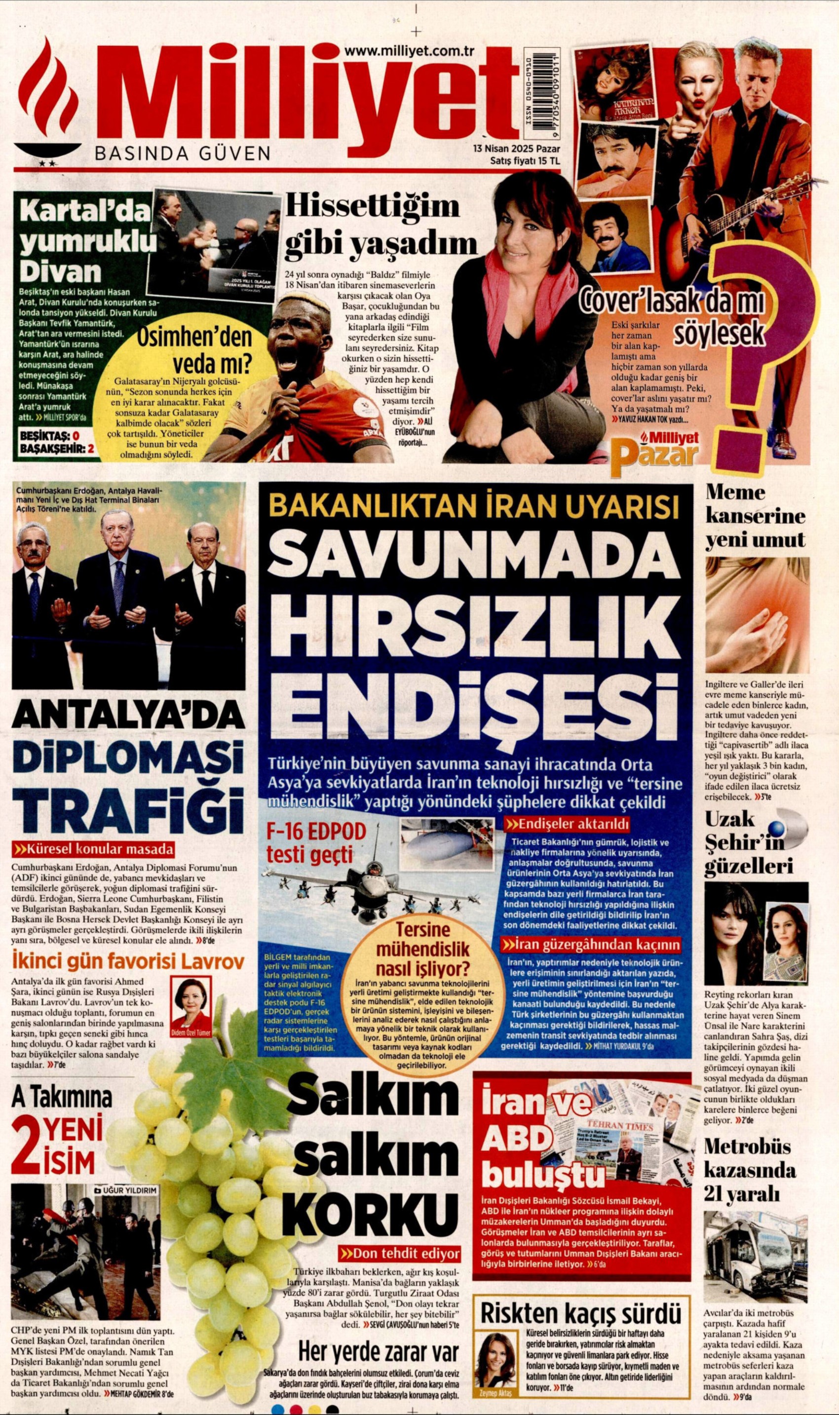 13 Nisan 2025 gazete manşetleri
