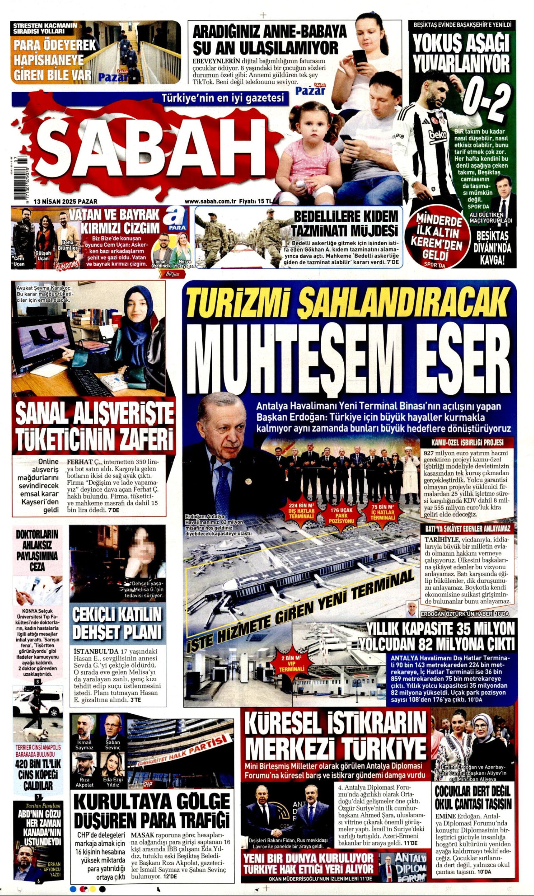 13 Nisan 2025 gazete manşetleri