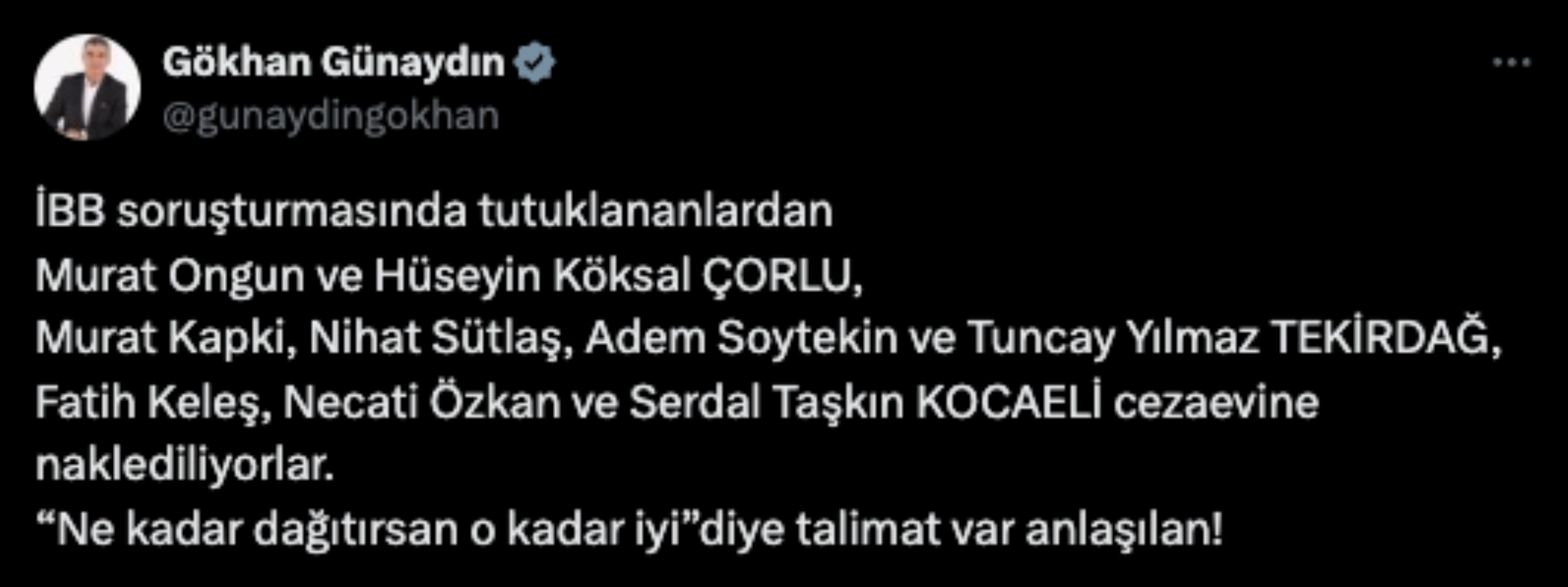 İBB soruşturması: Silivri Cezaevi'ndeki tutuklulara gece yarısı sevk hazırlığı! Aralarında Murat Ongun da var