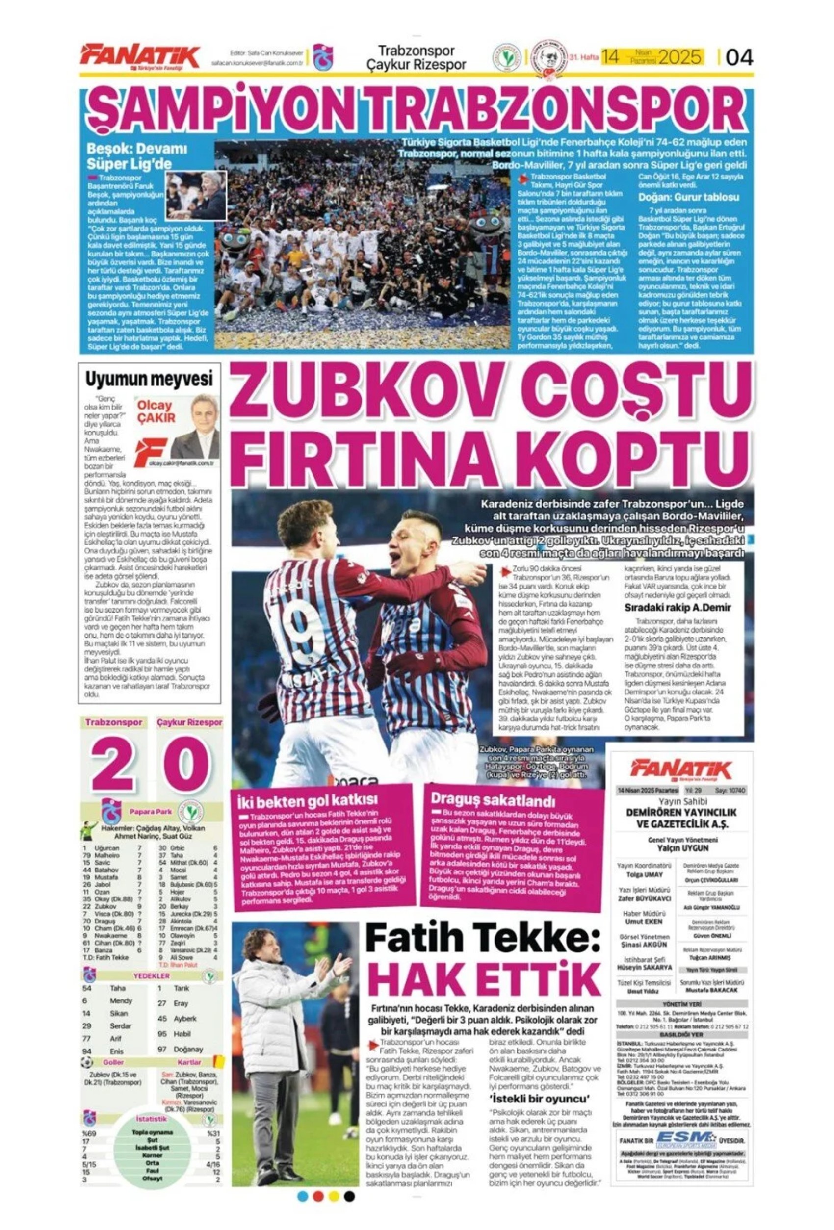 Sporda günün manşetleri: Fenerbahçe vazgeçmiyor