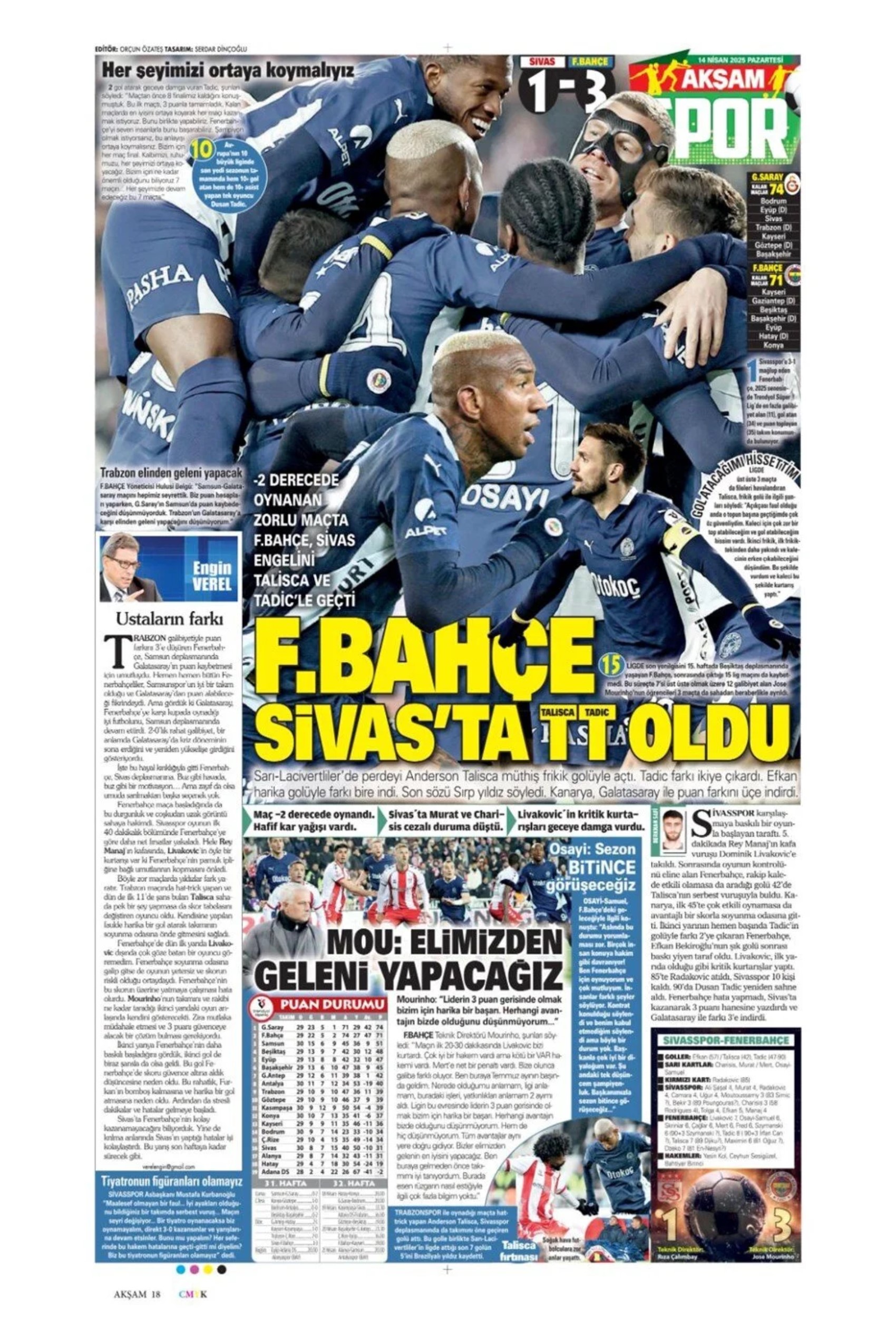 Sporda günün manşetleri: Fenerbahçe vazgeçmiyor