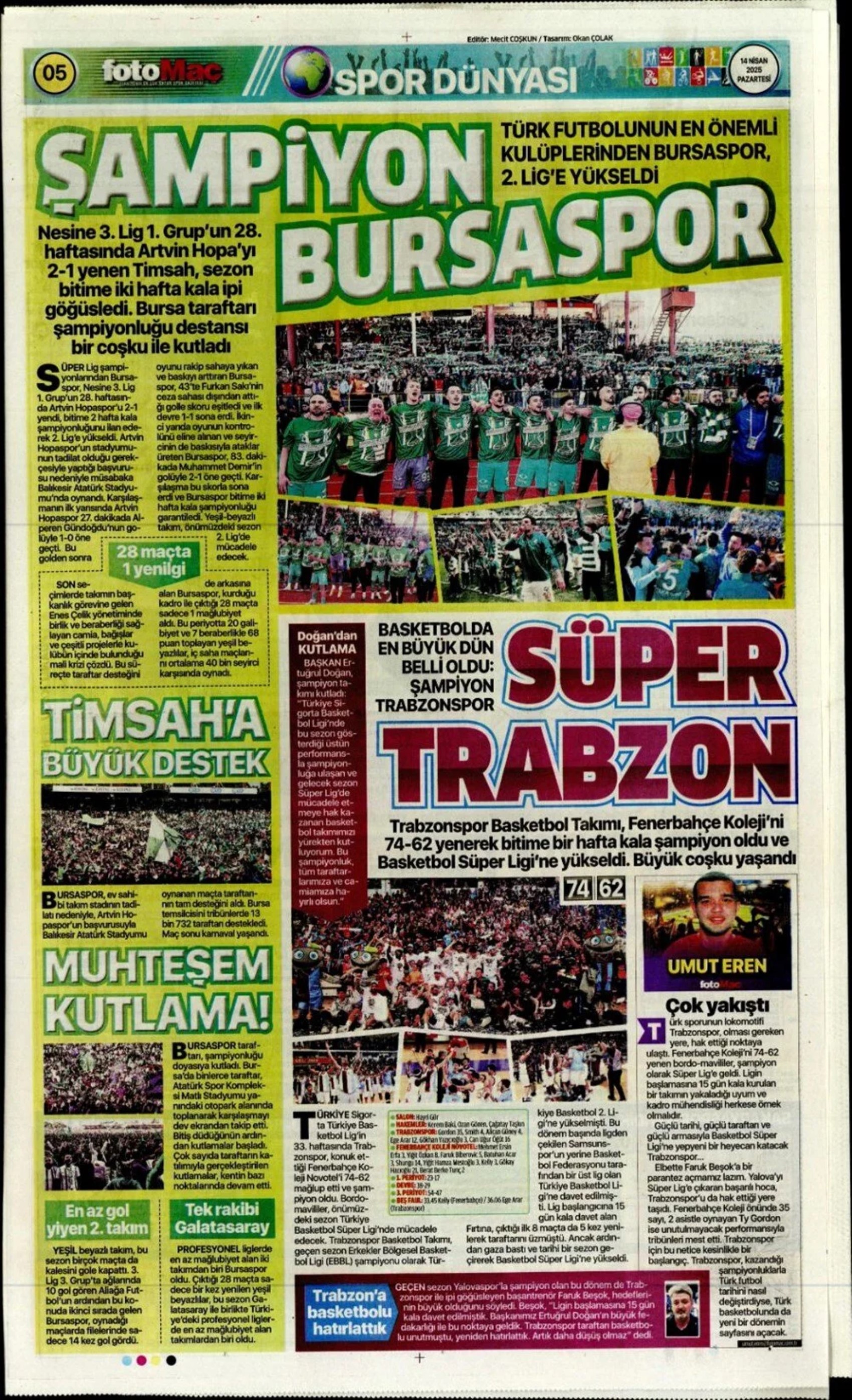 Sporda günün manşetleri: Fenerbahçe vazgeçmiyor