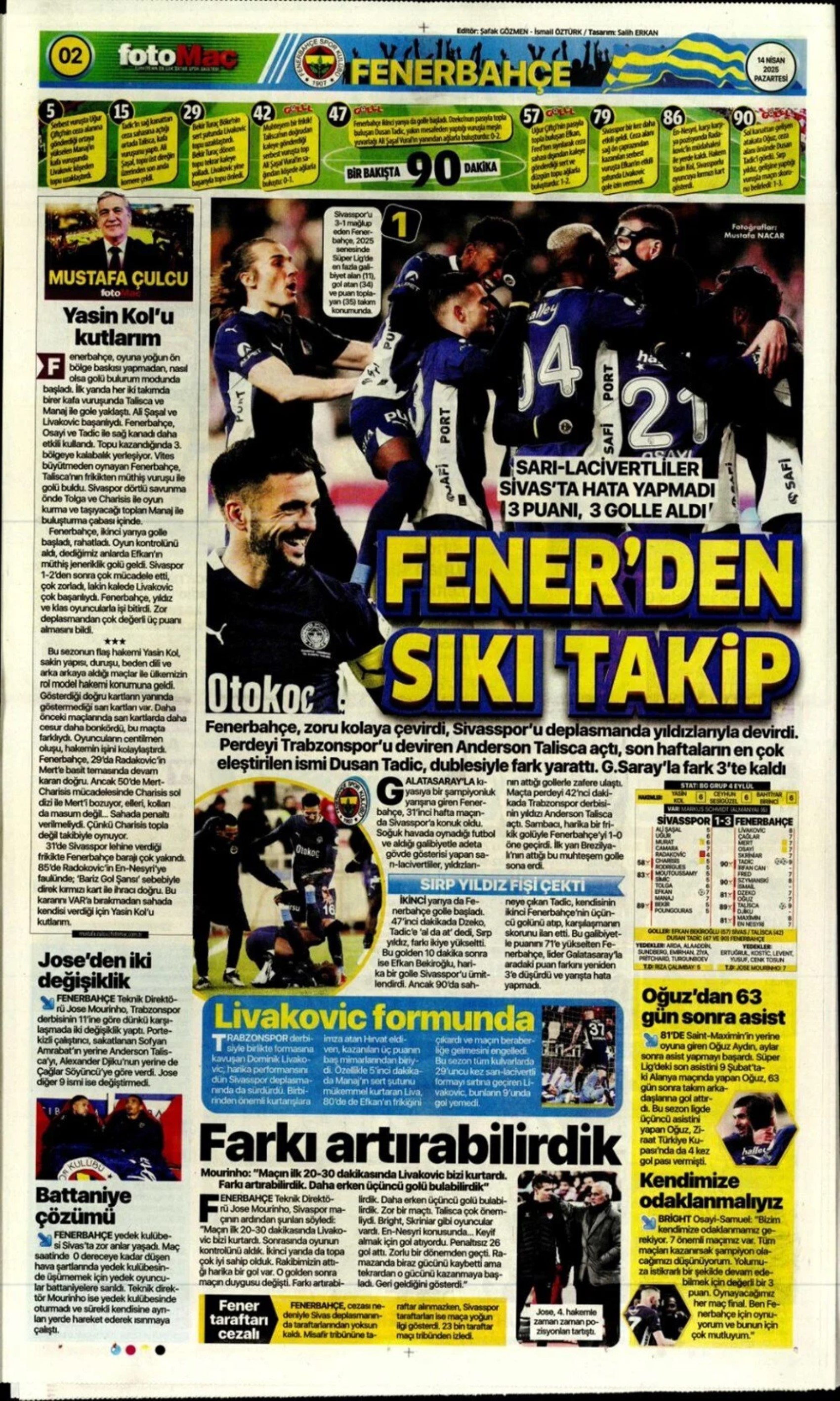 Sporda günün manşetleri: Fenerbahçe vazgeçmiyor