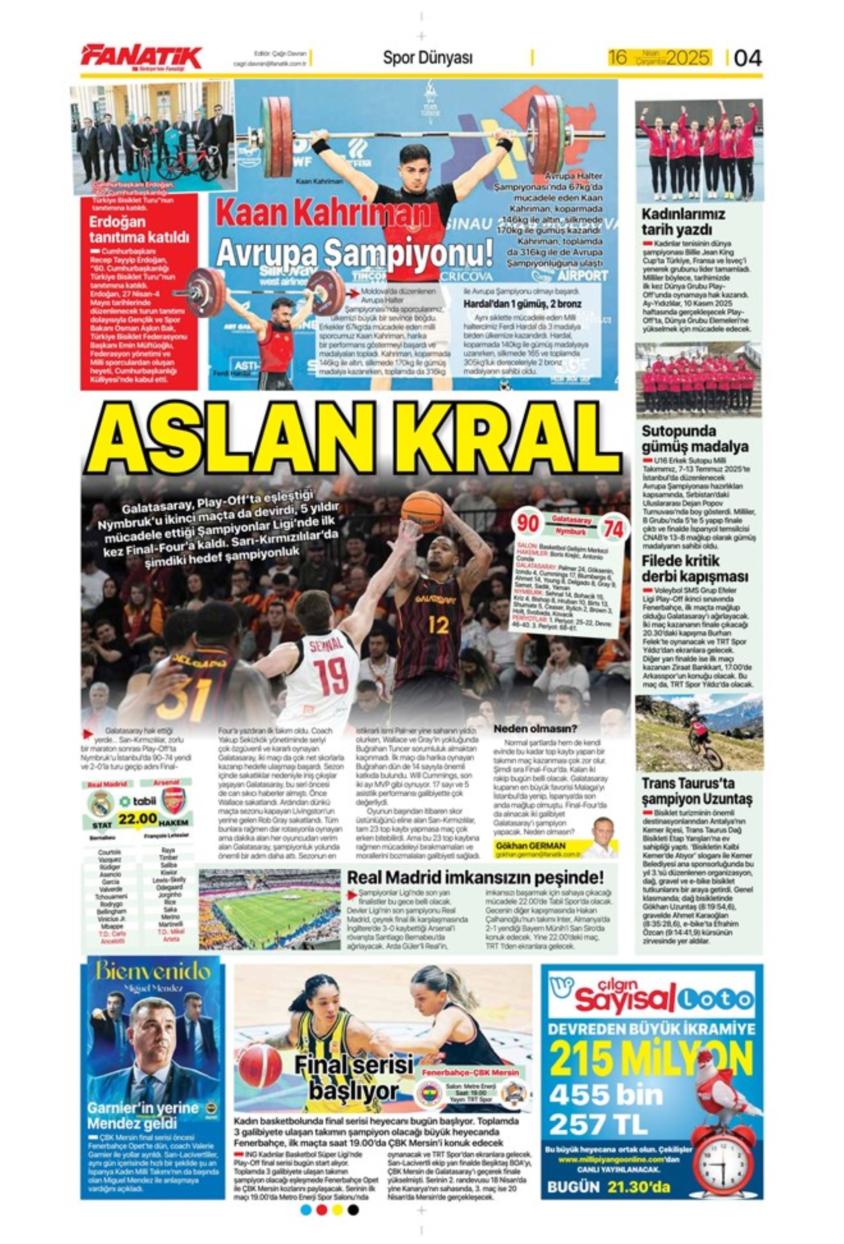 Sporda günün manşetleri... Osimhen'e yakın gazeteci konuştu: Fenerbahçe iddialarını doğruladı