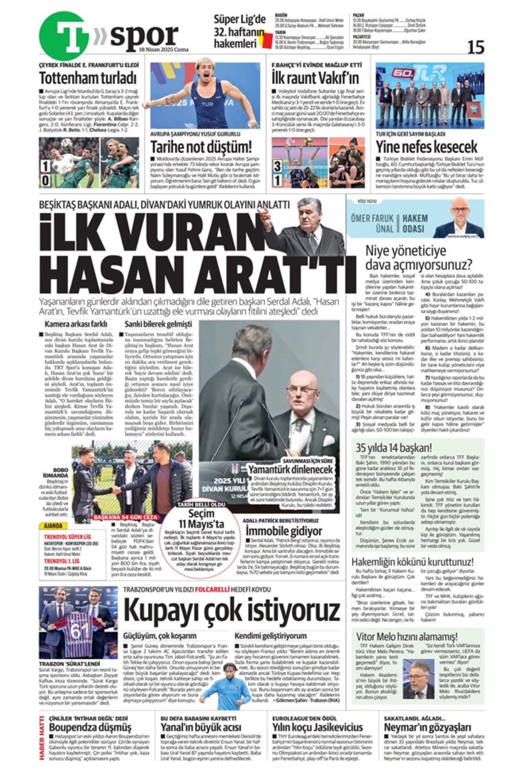 Sporda günün manşetleri: Galatasaray Osimhen'in alternatifini Fransa'da buldu