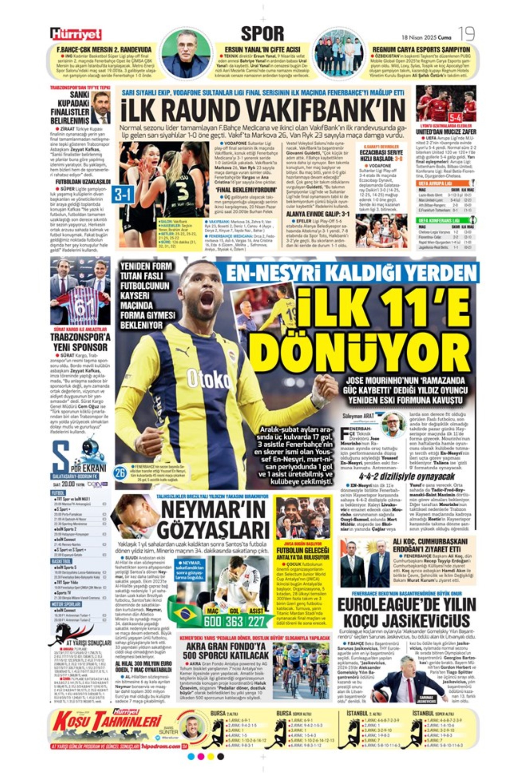 Sporda günün manşetleri: Galatasaray Osimhen'in alternatifini Fransa'da buldu