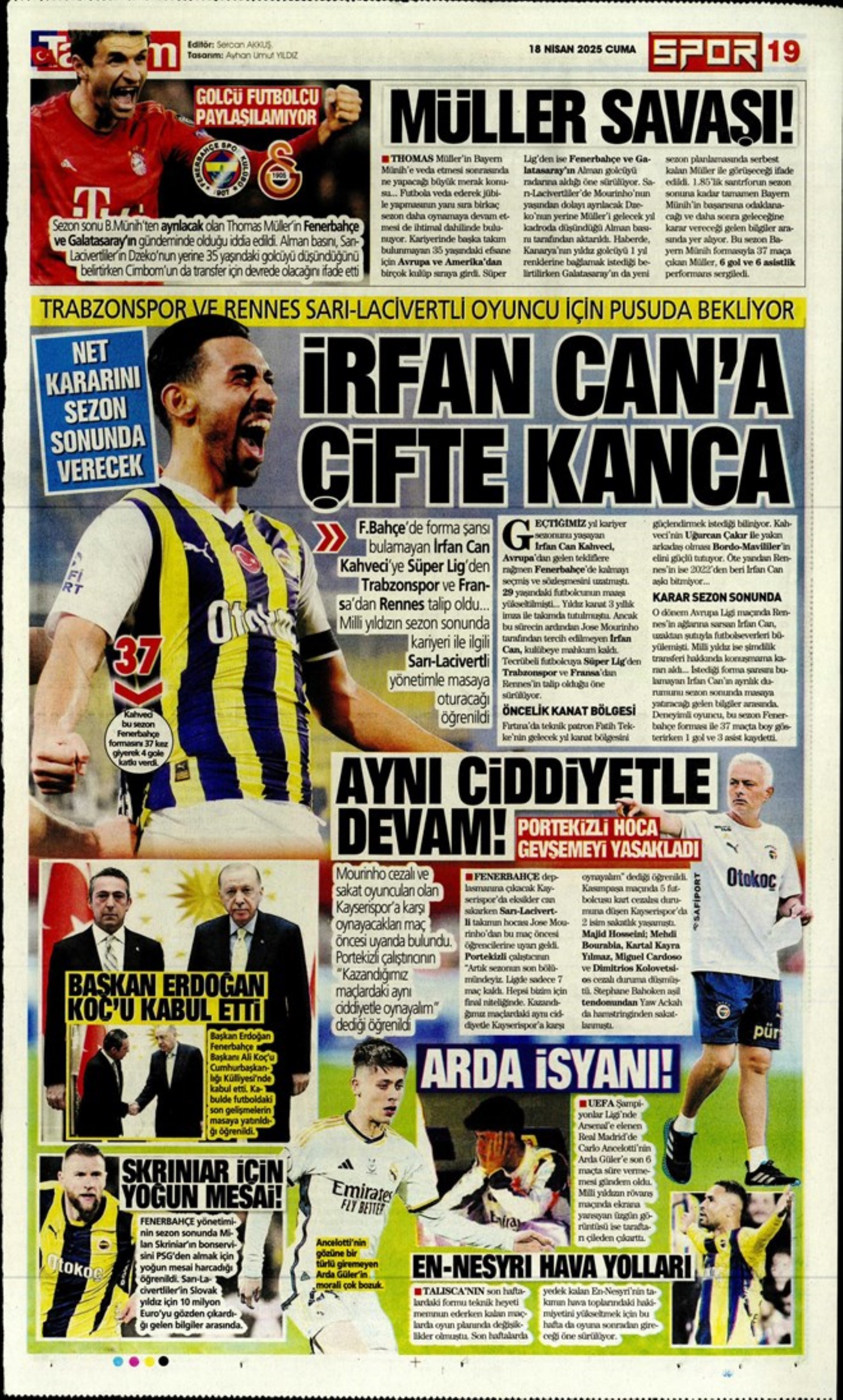 Sporda günün manşetleri: Galatasaray Osimhen'in alternatifini Fransa'da buldu