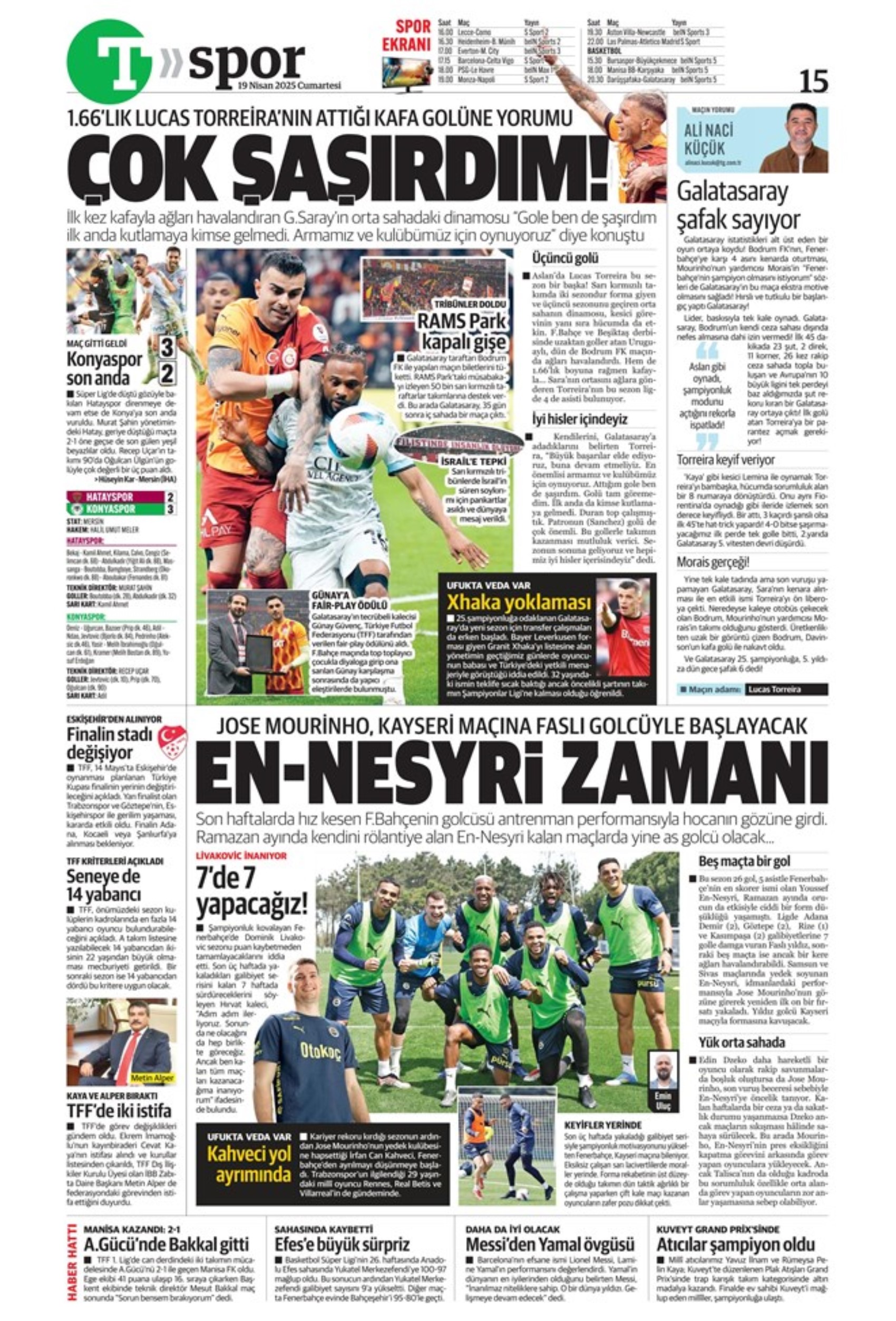 Sporda günün manşetleri: Skriniar'da Pereria tehlikesi