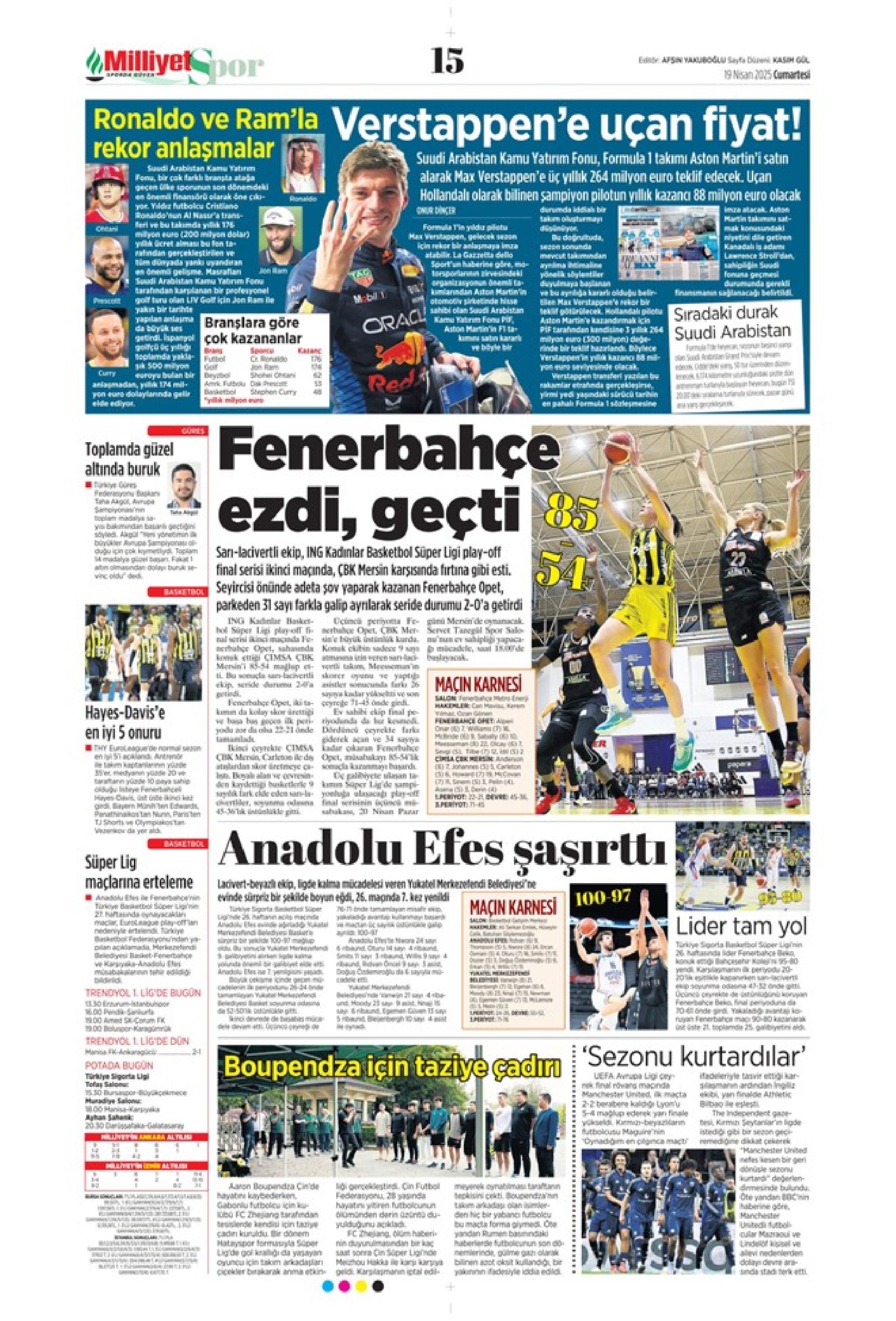 Sporda günün manşetleri: Skriniar'da Pereria tehlikesi