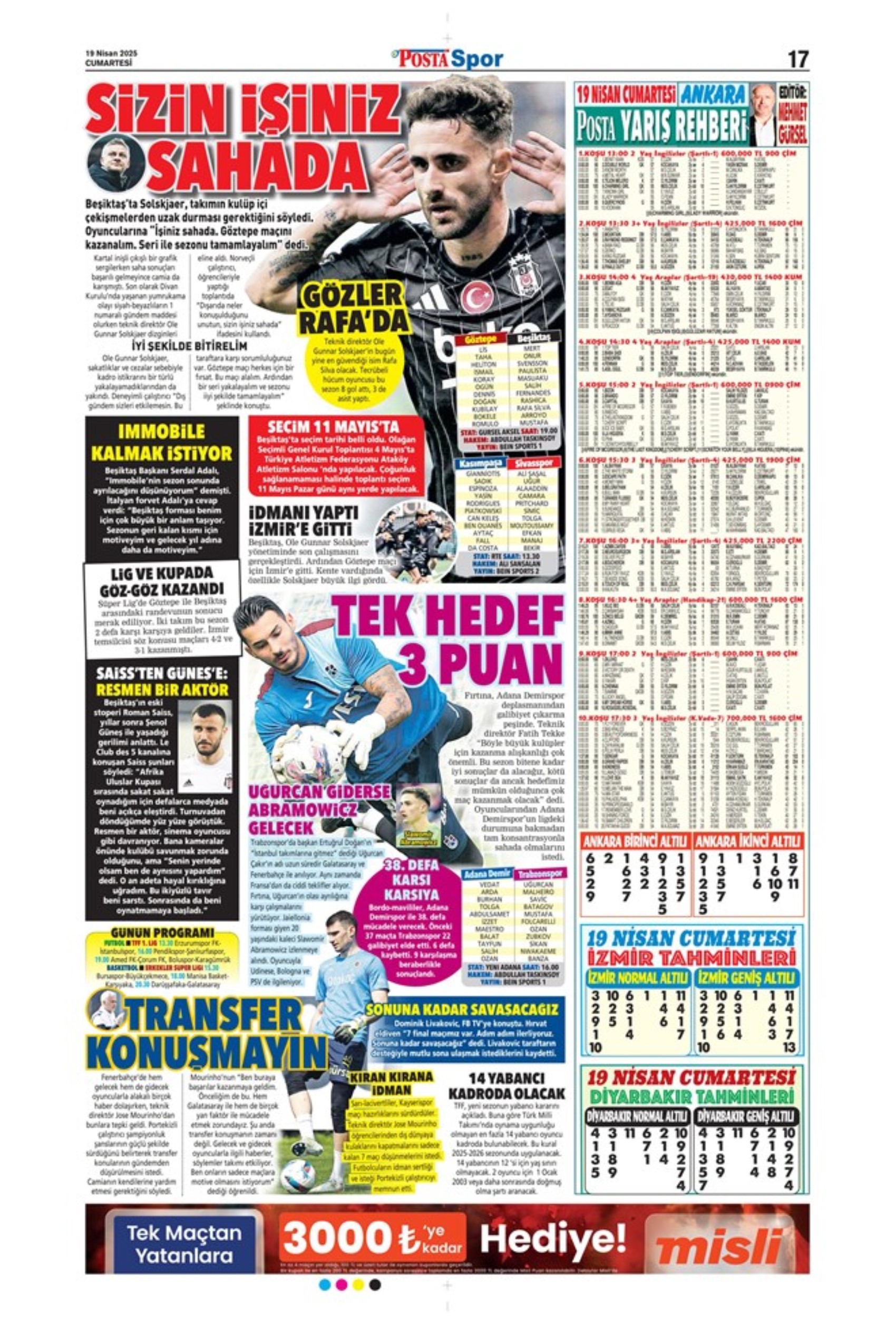 Sporda günün manşetleri: Skriniar'da Pereria tehlikesi