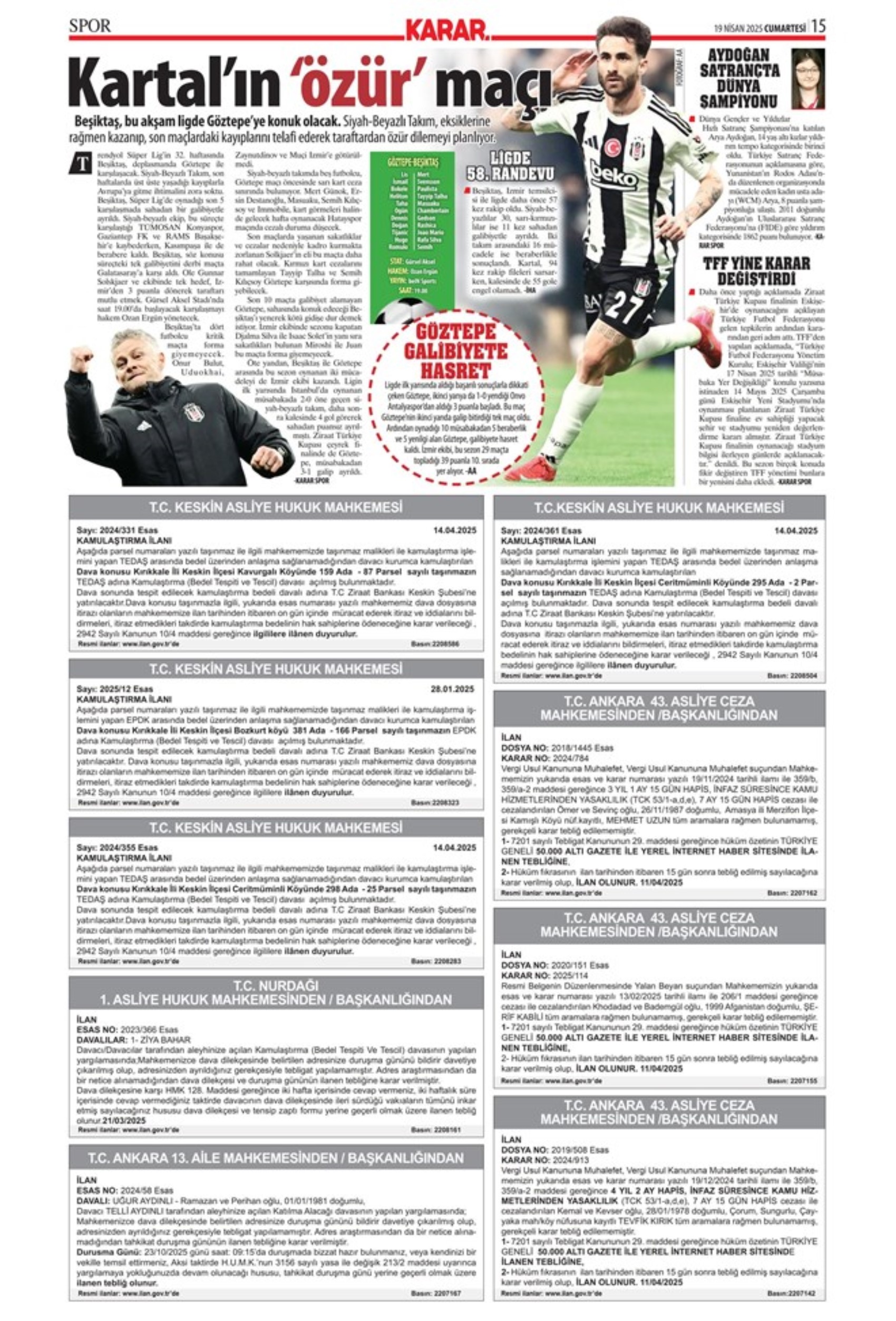Sporda günün manşetleri: Skriniar'da Pereria tehlikesi