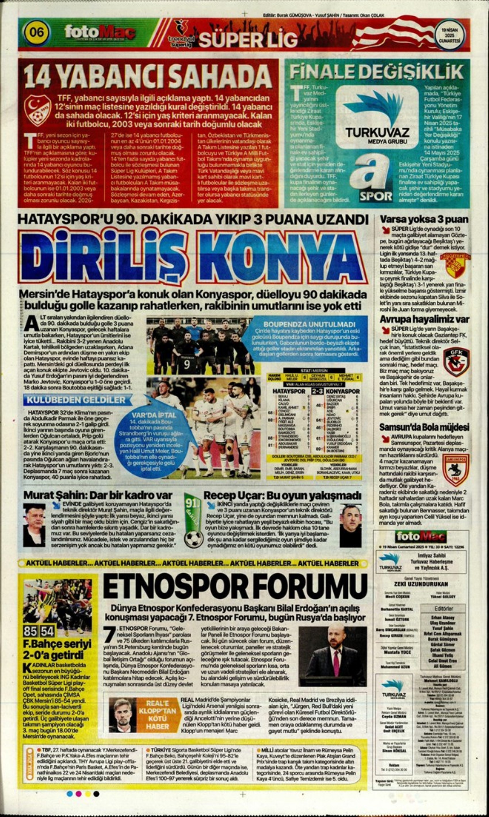 Sporda günün manşetleri: Skriniar'da Pereria tehlikesi