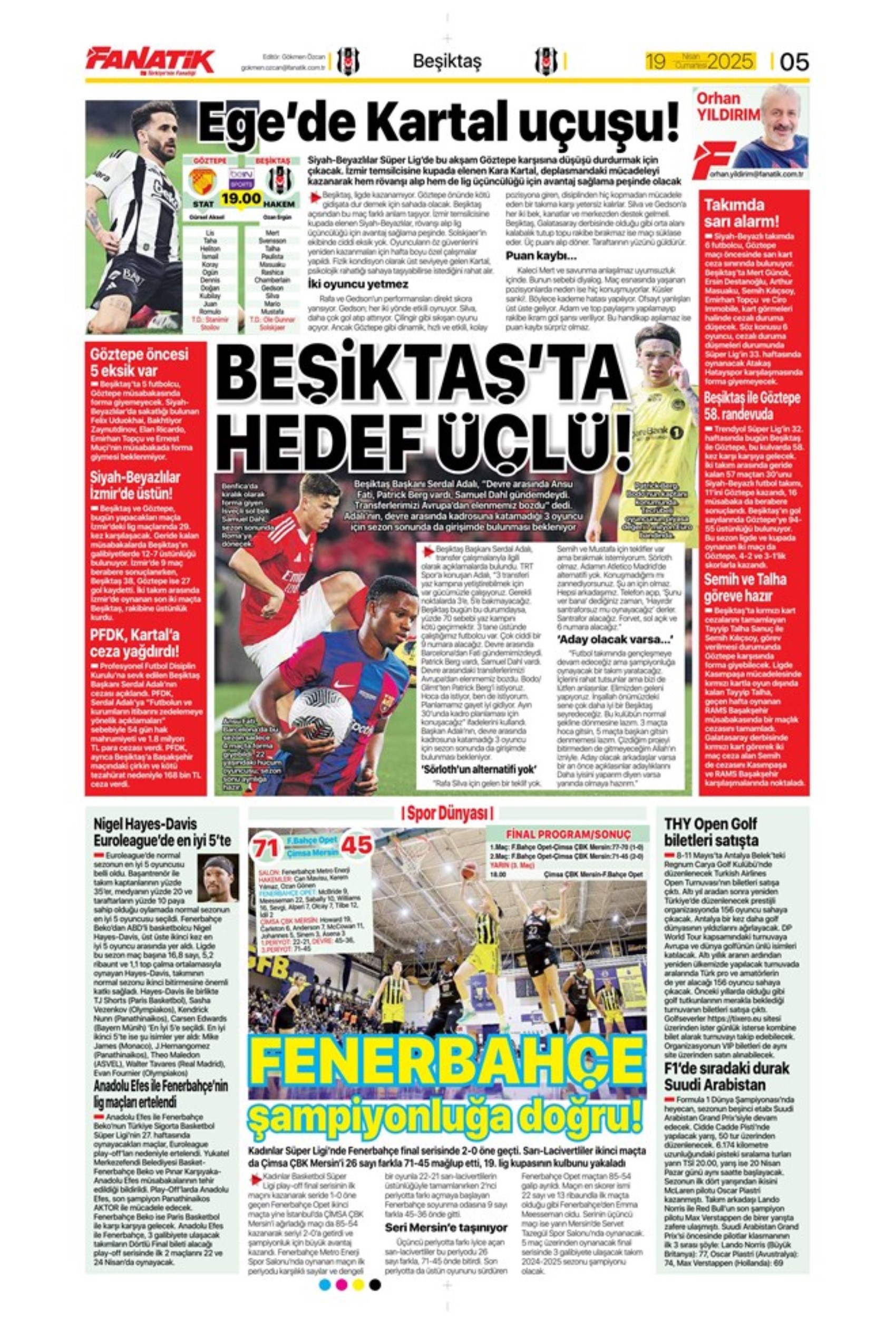 Sporda günün manşetleri: Skriniar'da Pereria tehlikesi