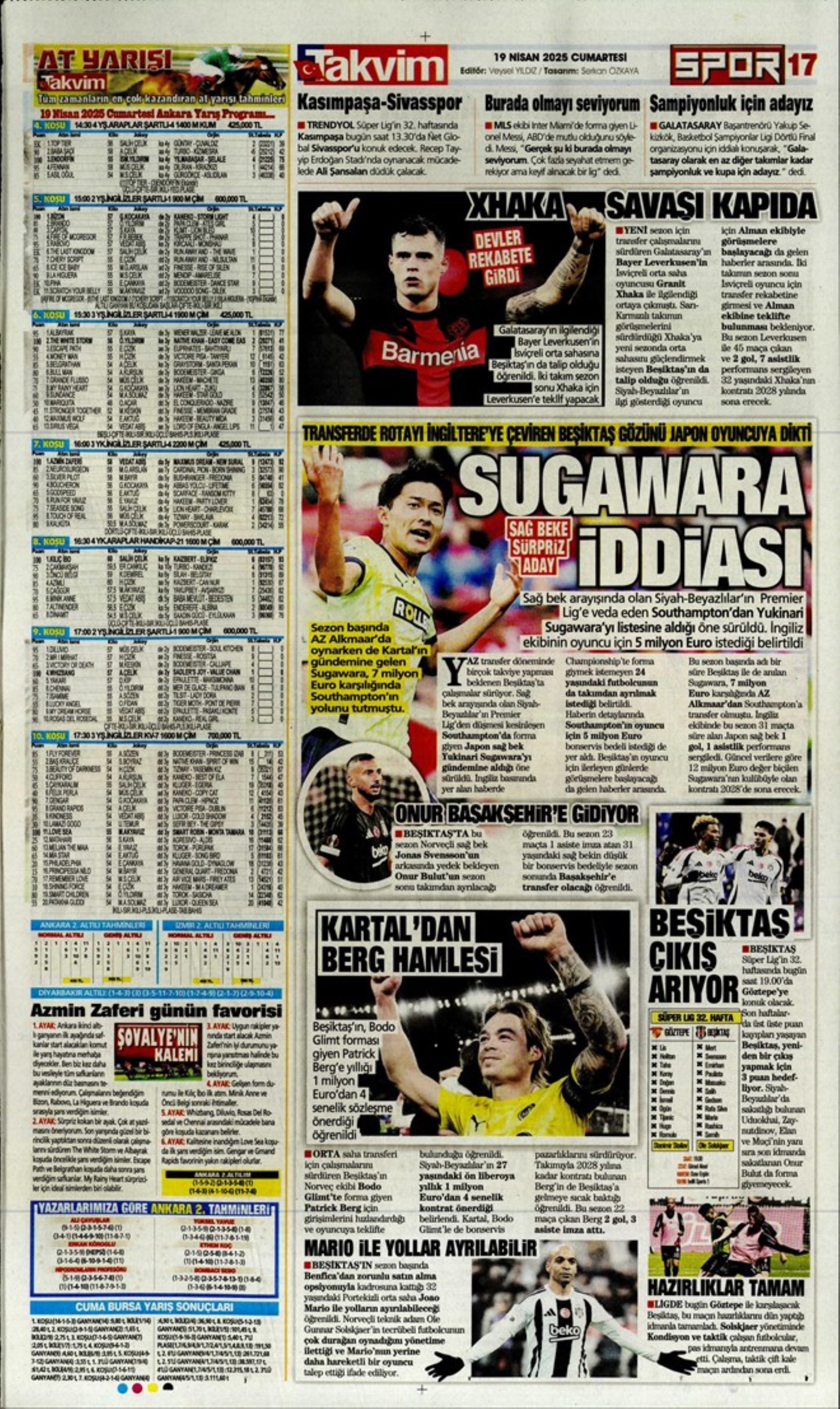 Sporda günün manşetleri: Skriniar'da Pereria tehlikesi