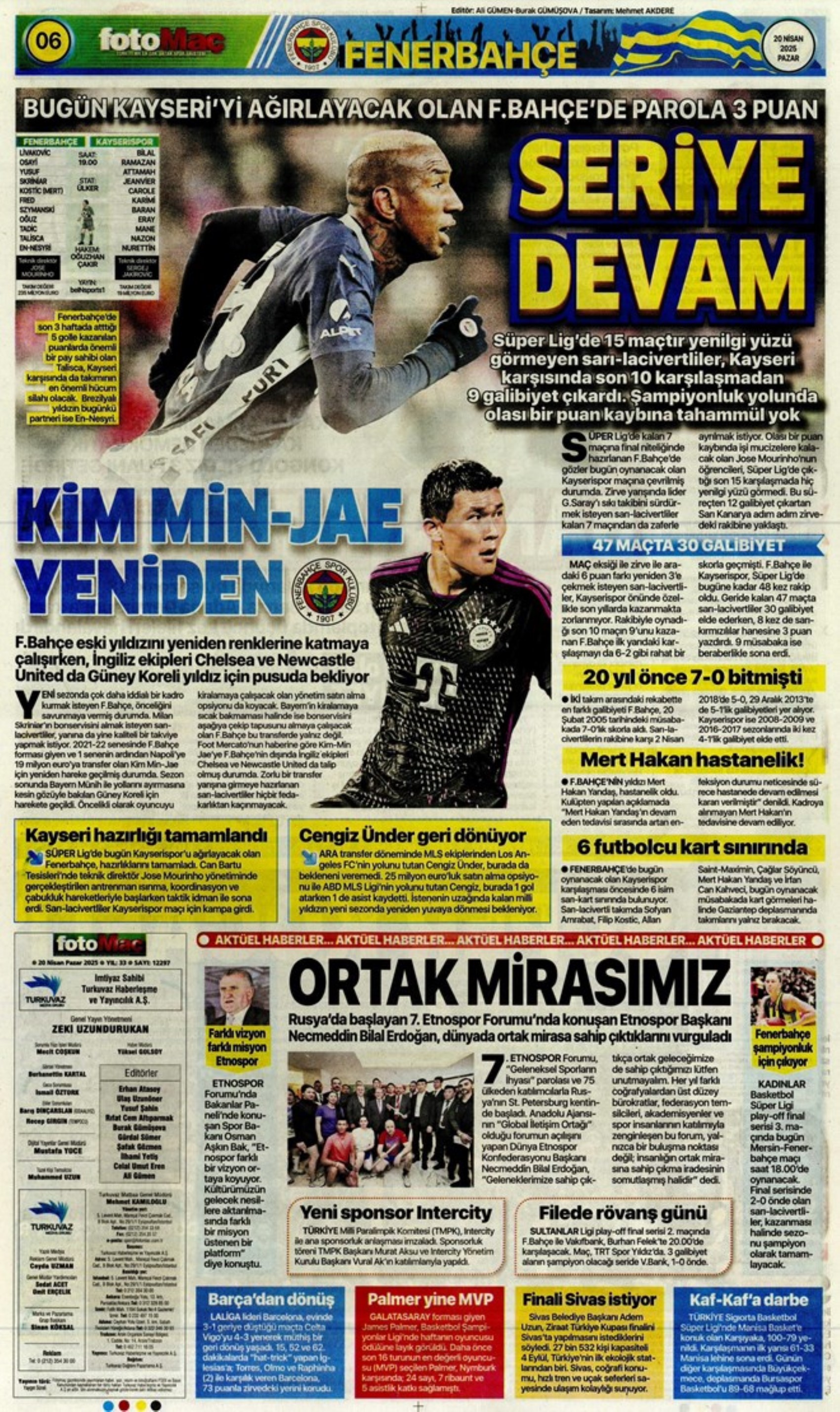Sporda günün manşetleri: Kim Min-Jae yeniden! Osimhen için dünya devi devreye girdi