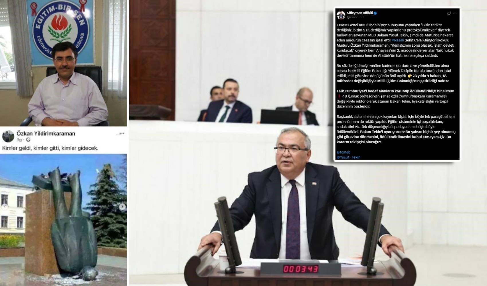'Kemalizm'in sonu' diyen okul müdürünün cezası iptal edildi! CHP'li Bülbül'den sert tepki