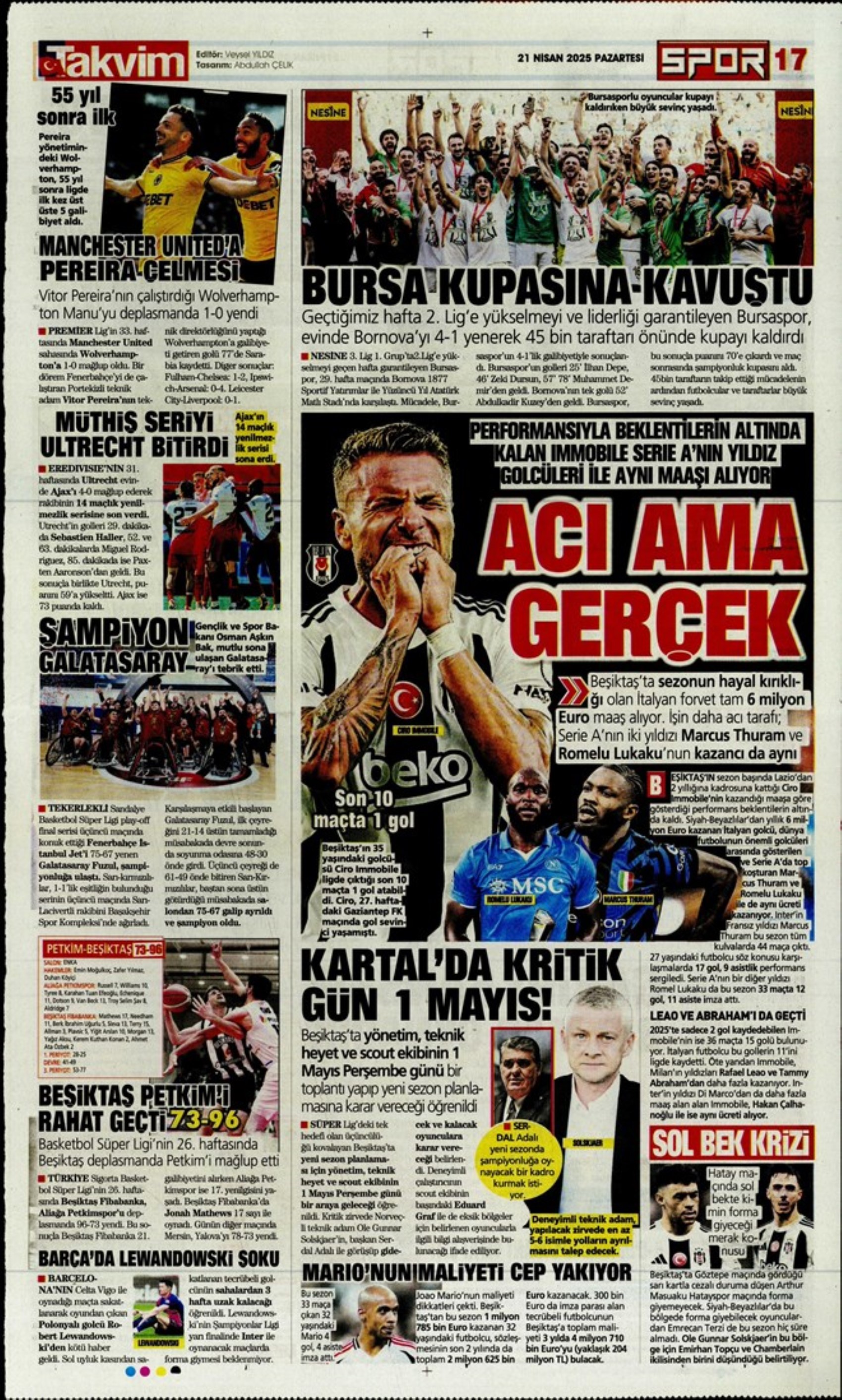 Sporda günün manşetleri: 'Fenerbahçe intihar etti'