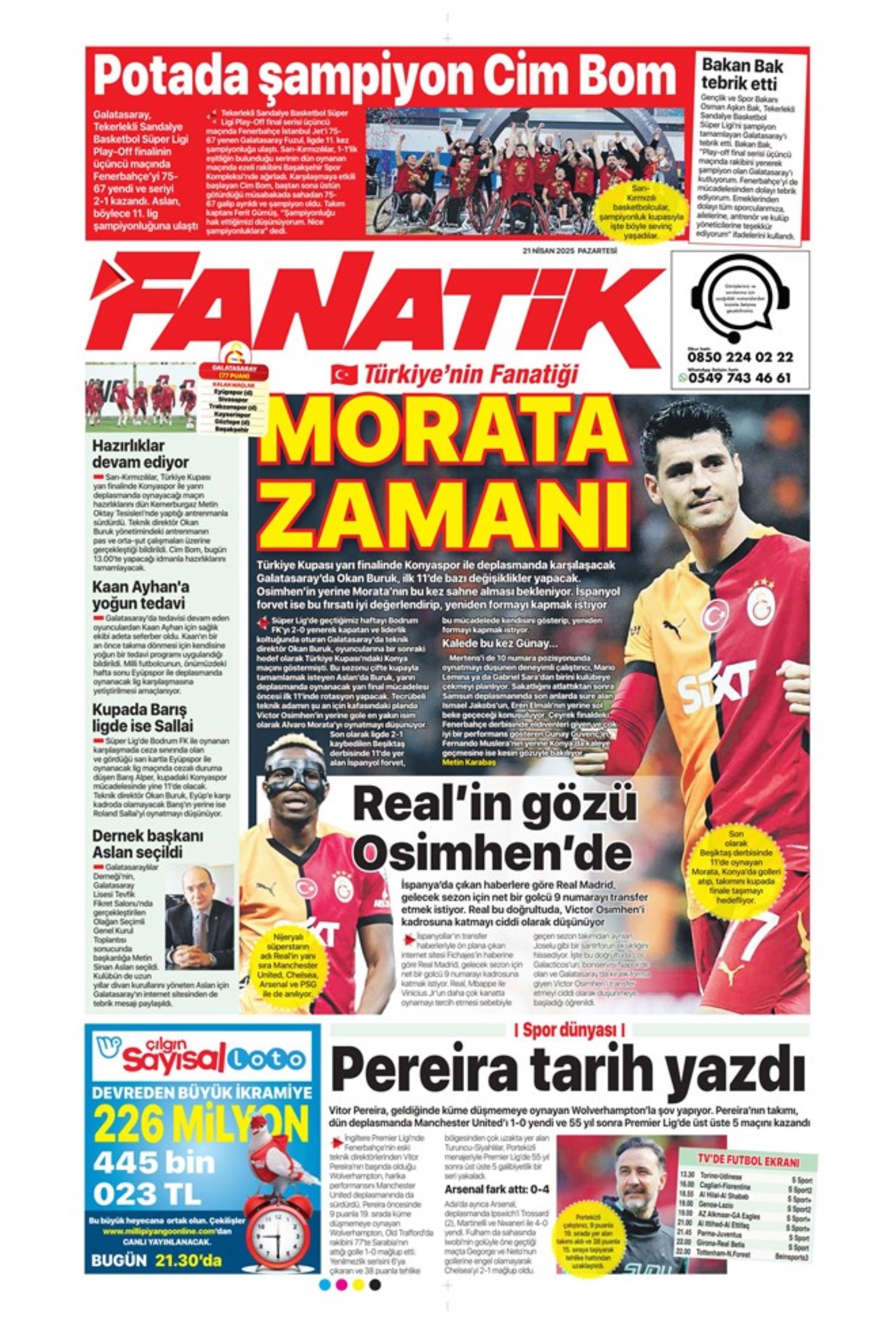 Sporda günün manşetleri: 'Fenerbahçe intihar etti'
