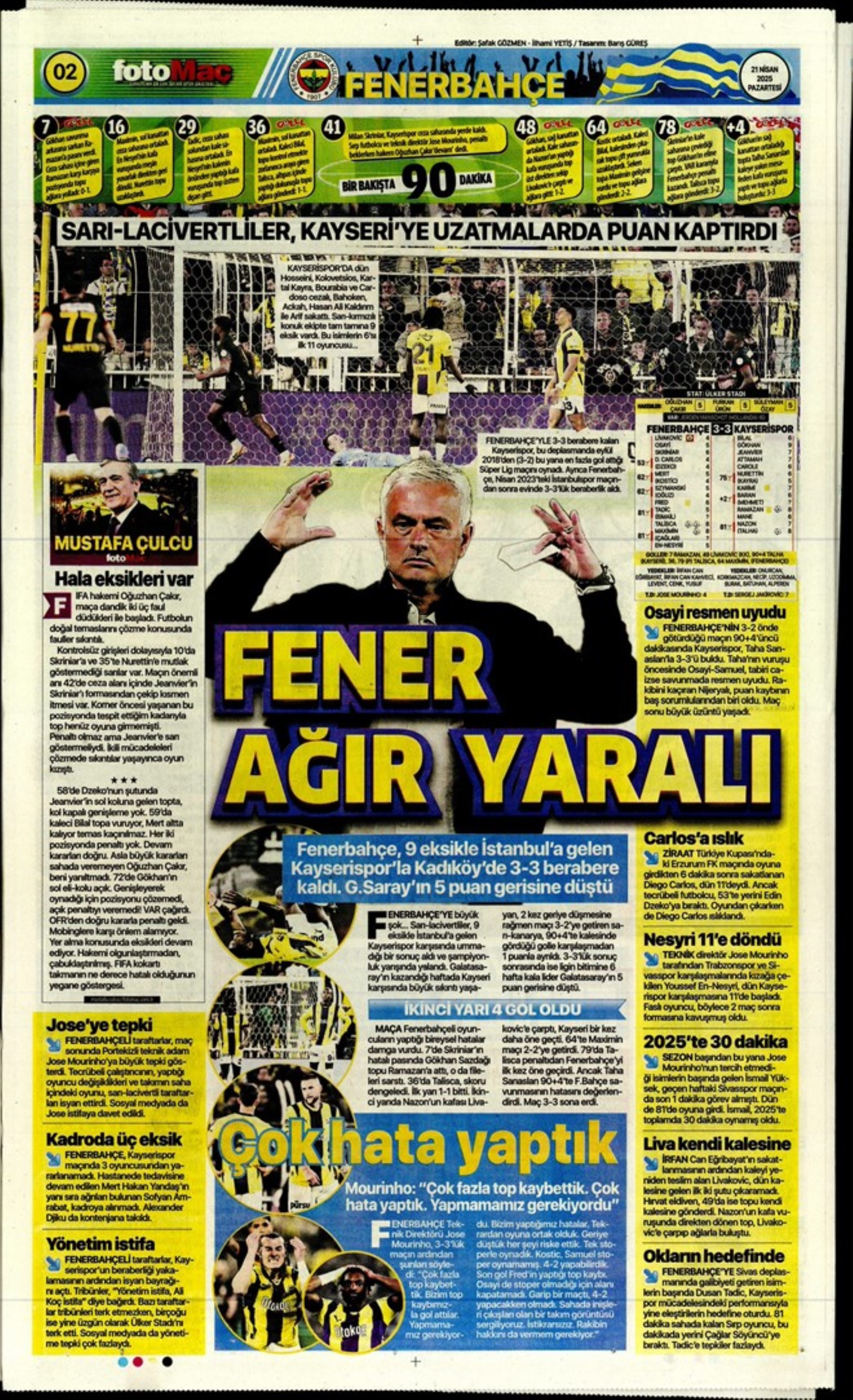Sporda günün manşetleri: 'Fenerbahçe intihar etti'