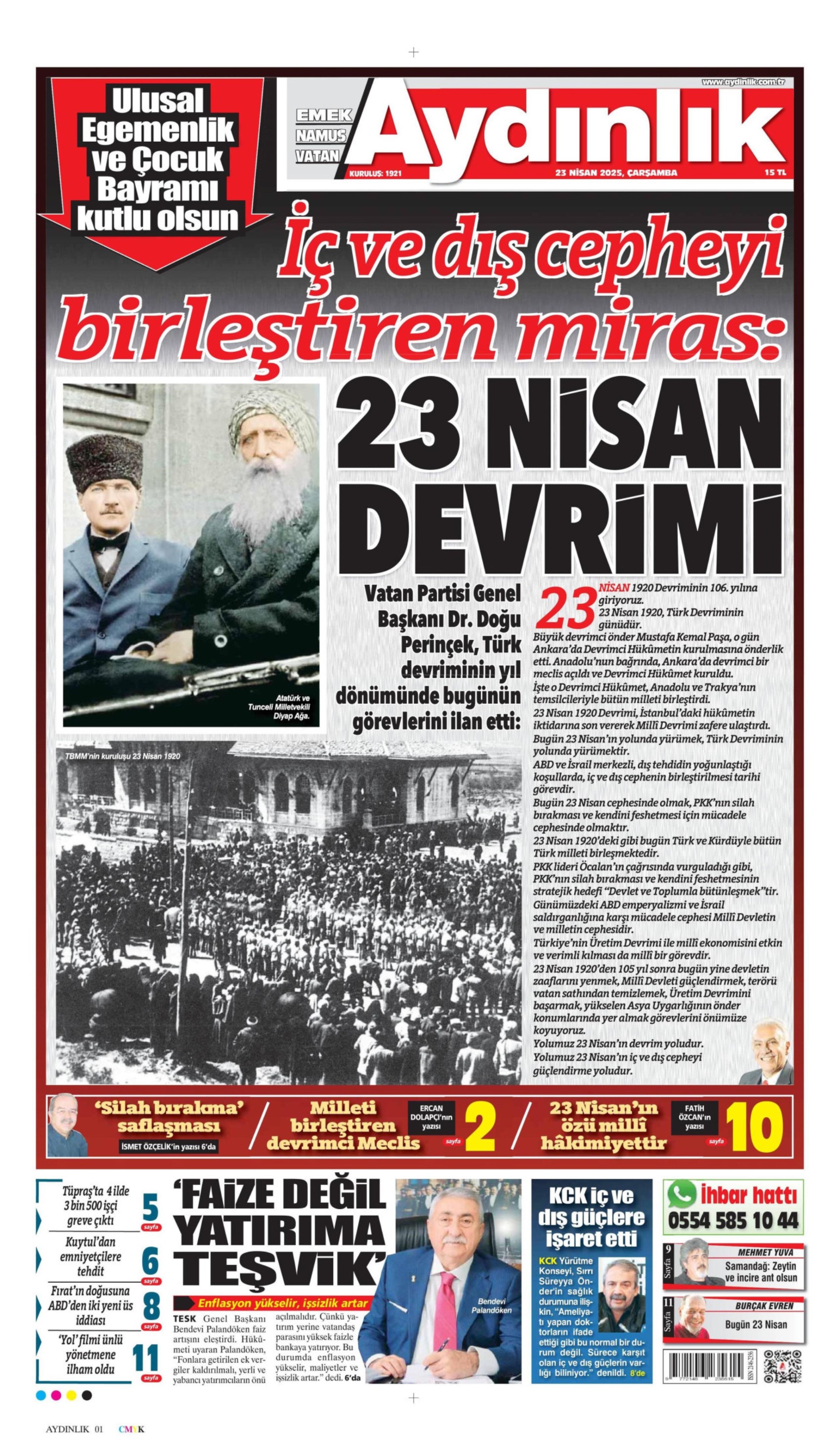 23 Nisan 2025 gazete manşetleri: Bu millet egemenliği saraydan 105 yıl önce aldı