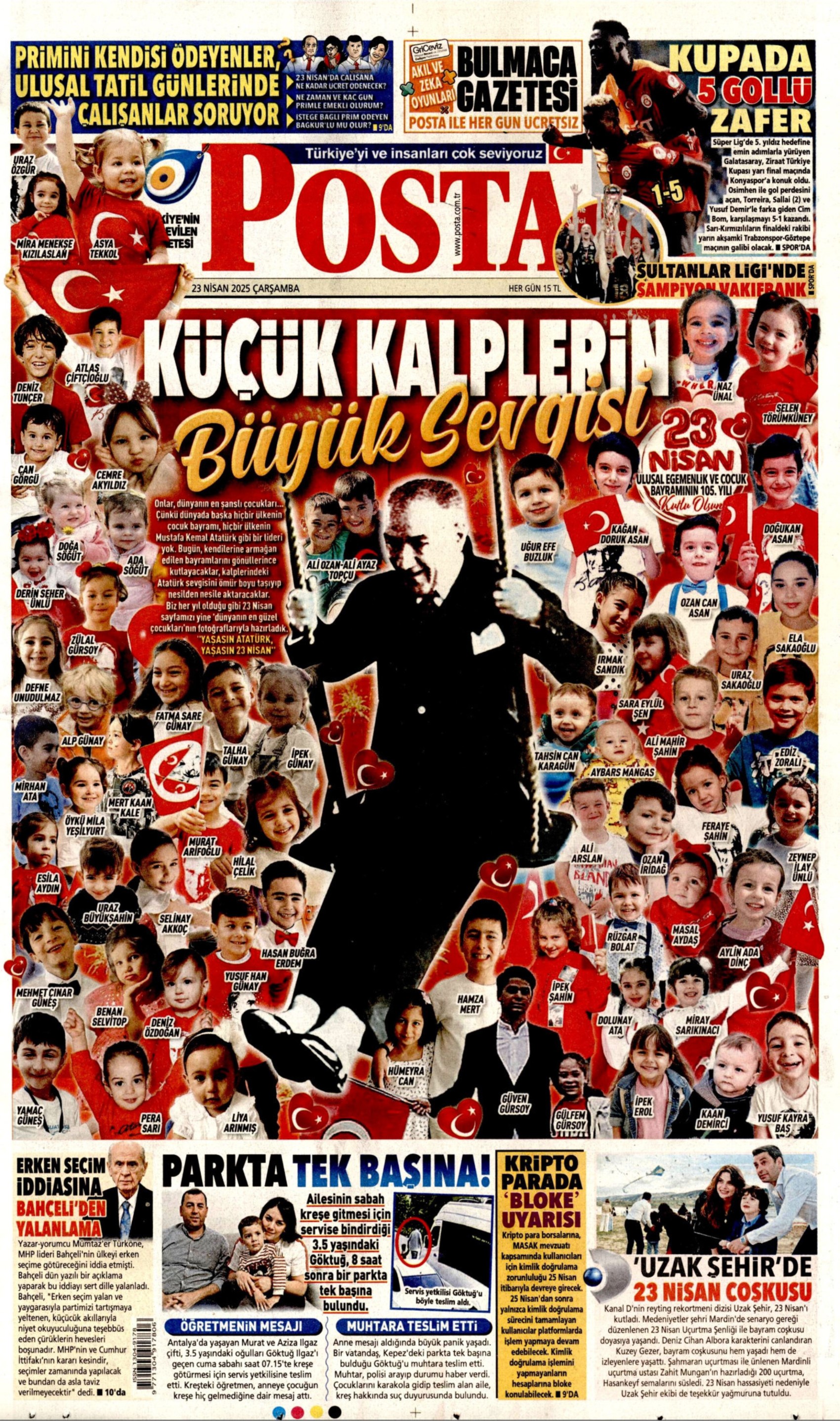 23 Nisan 2025 gazete manşetleri: Bu millet egemenliği saraydan 105 yıl önce aldı