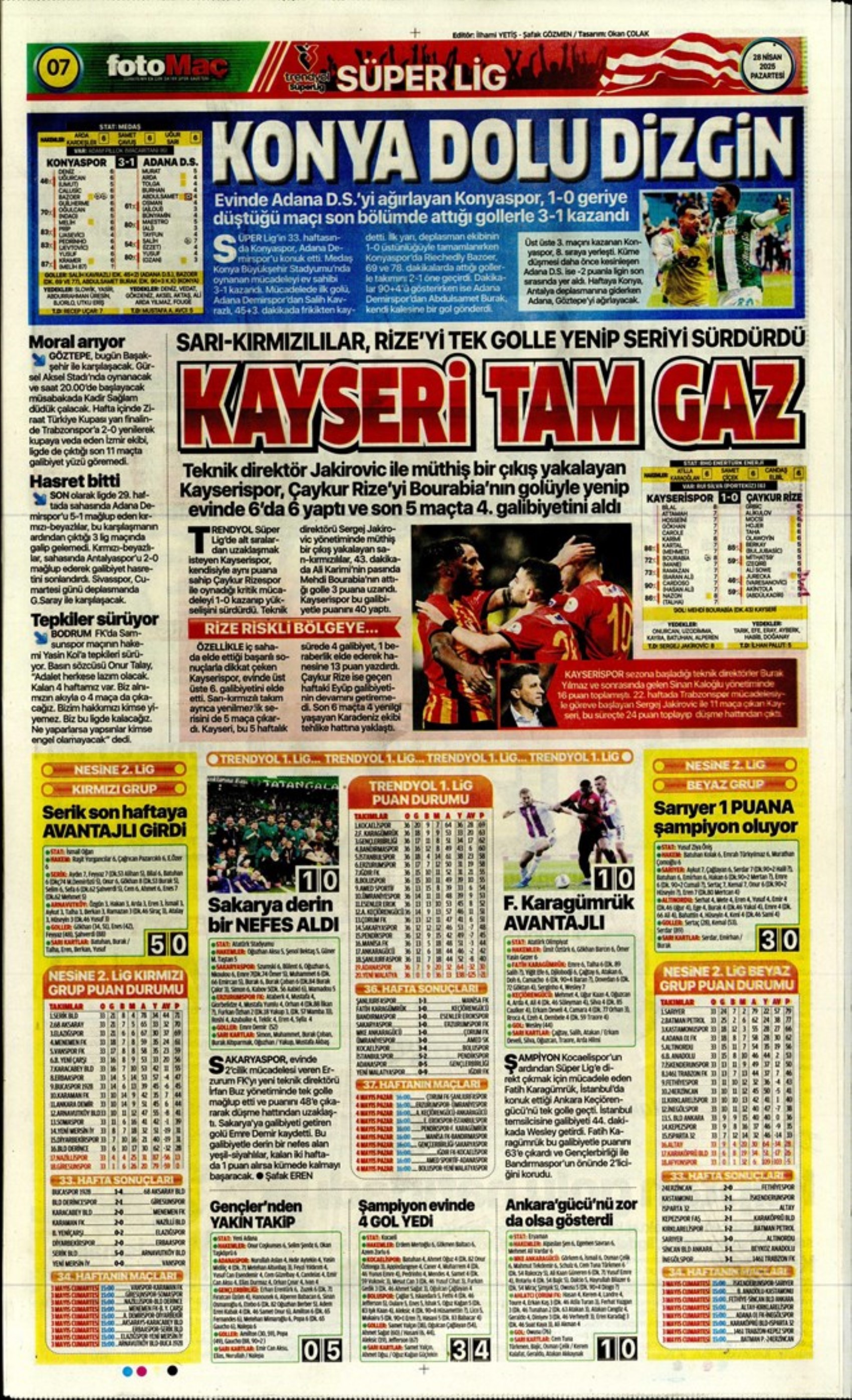 Sporda günün manşetleri: 5.yıldıza 5 golle selam